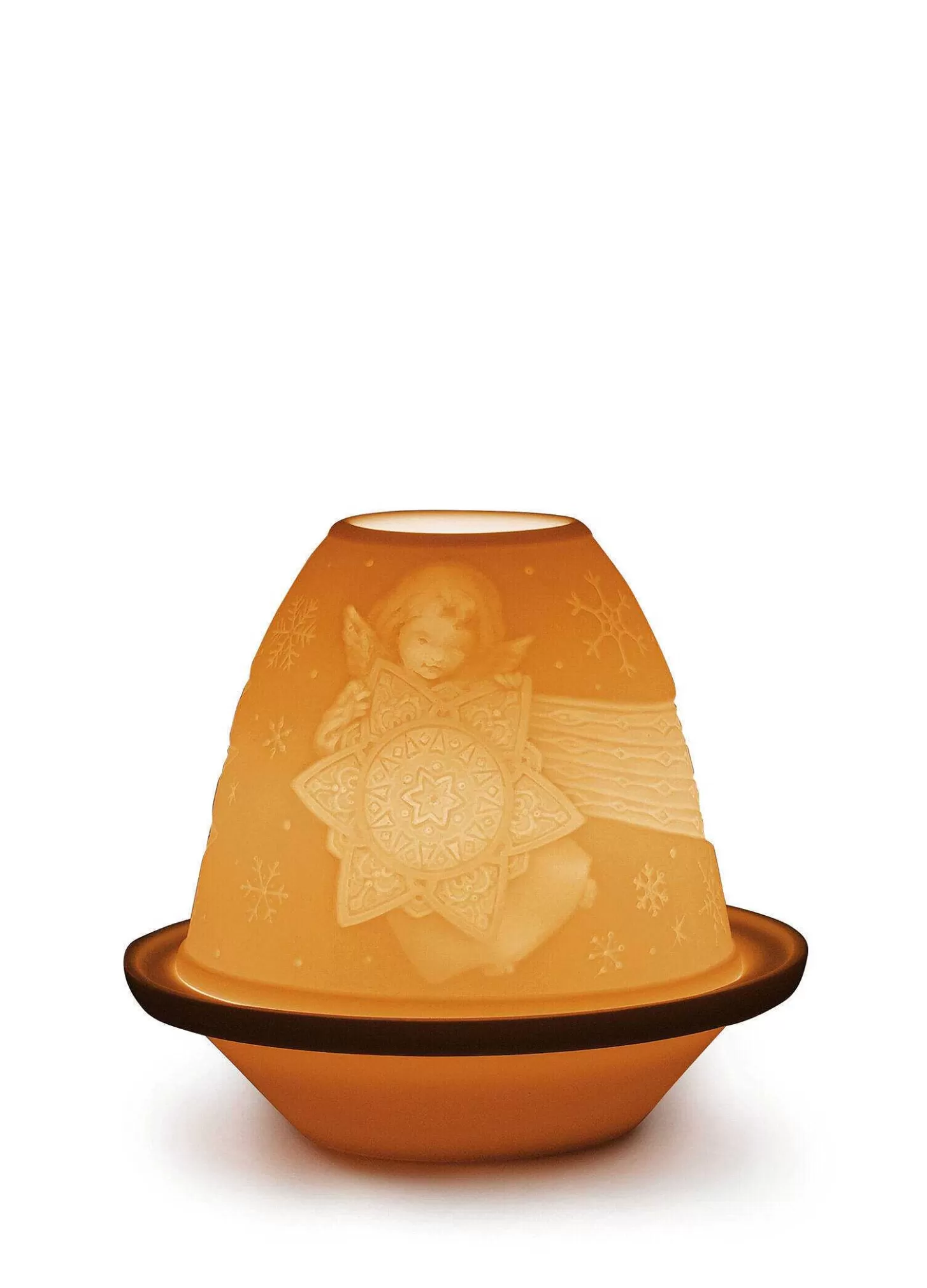 Lladró Angel With Star Lithophane With Plate^ Lighting