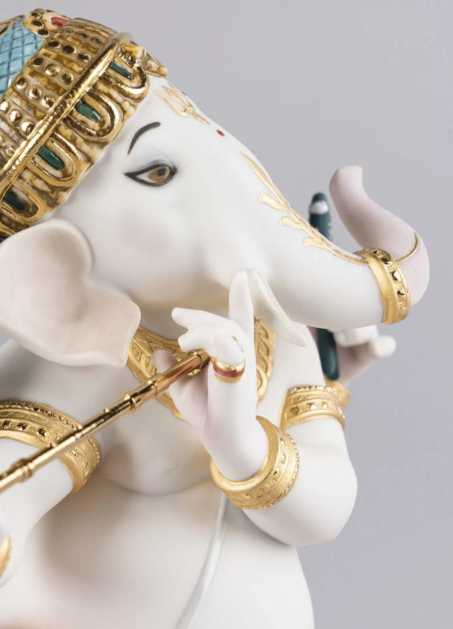 Lladró Bansuri Ganesha Figurine. Limited Edition^ Hinduism