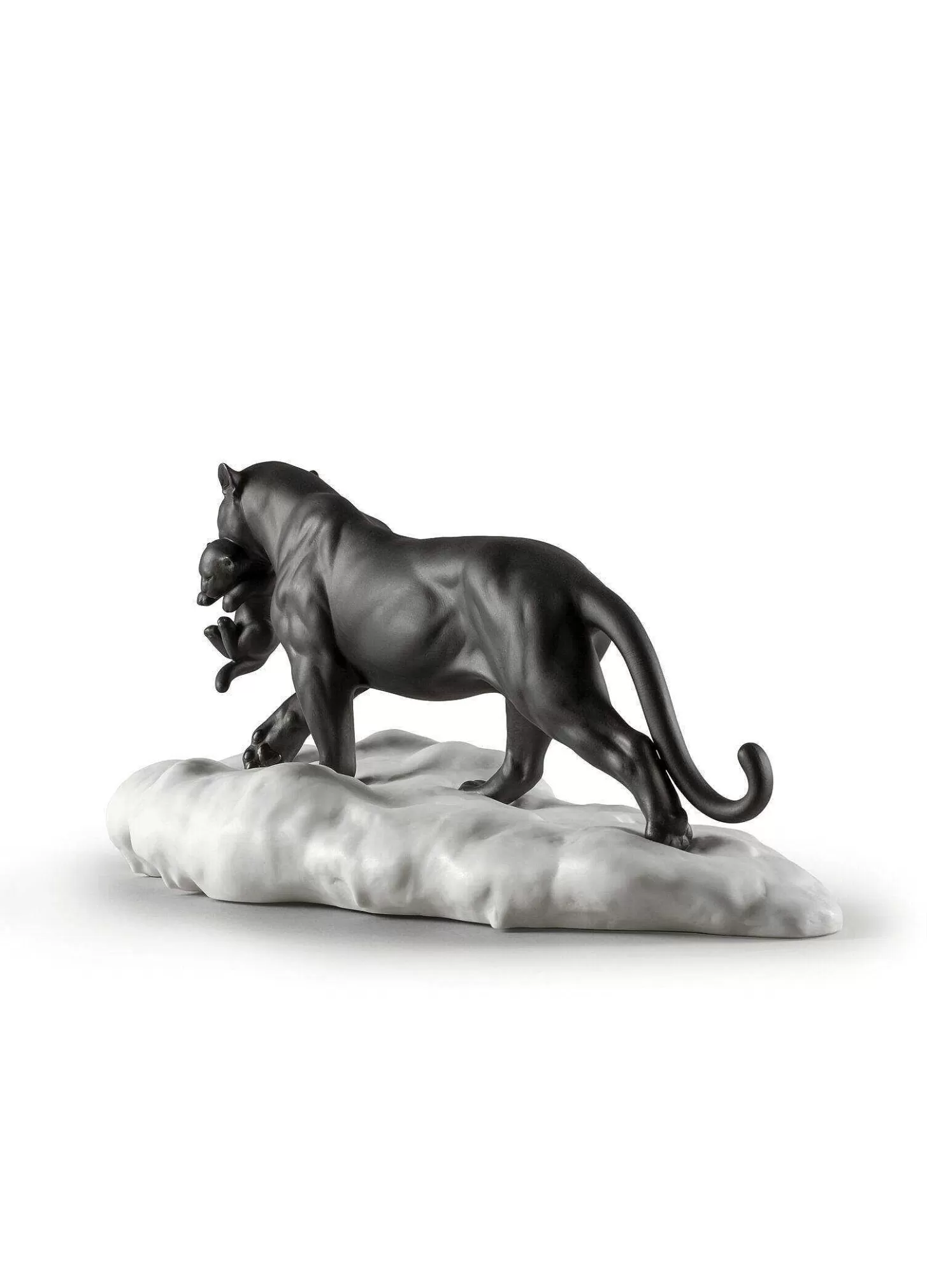 Lladró Black Panther With Cub Figurine^ Heritage