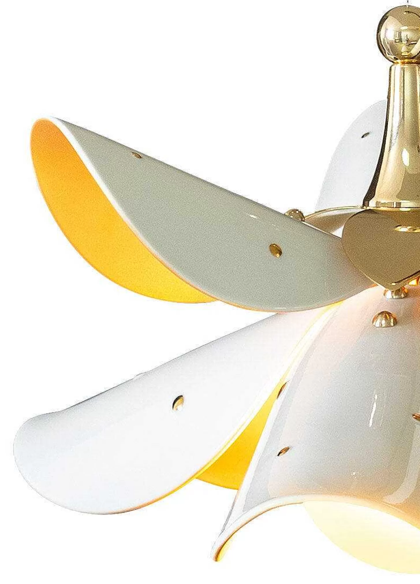 Lladró Blossom Hanging Lamp. White-Gold (Us)^ Lighting