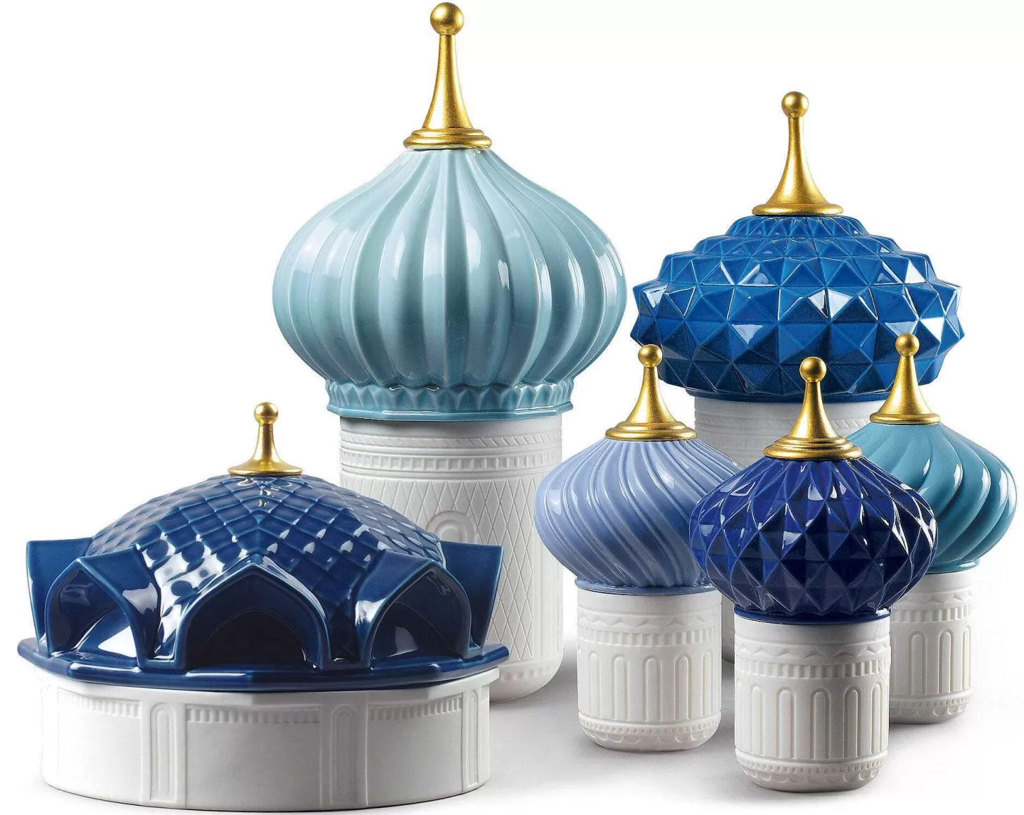 Lladró Blue Spire Candle 1001 Lights. Unbreakable Spirit Scent^ Light & Scent