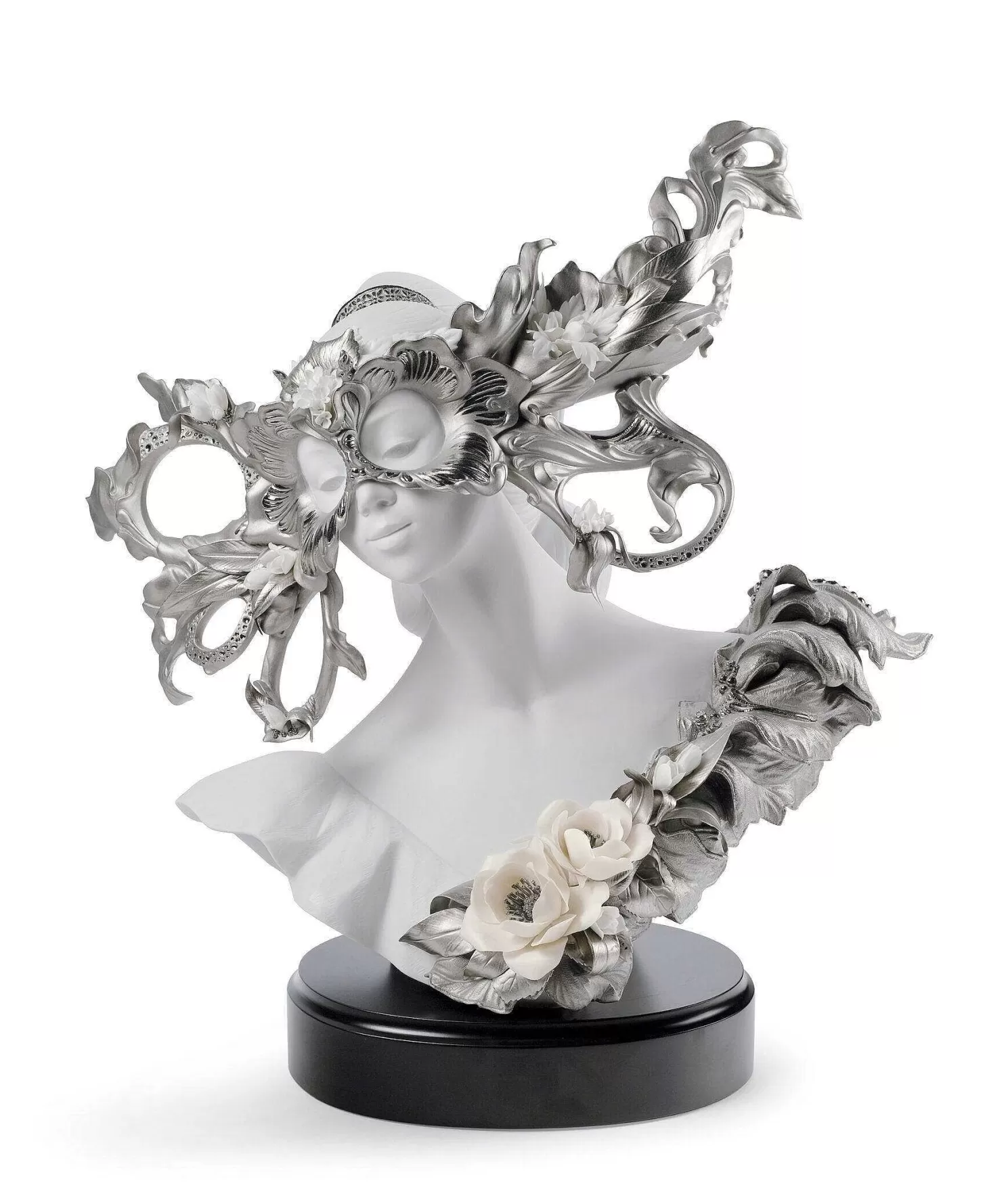 Lladró Carnival Fantasy Sculpture. Limited Edition. Silver Lustre^ Women
