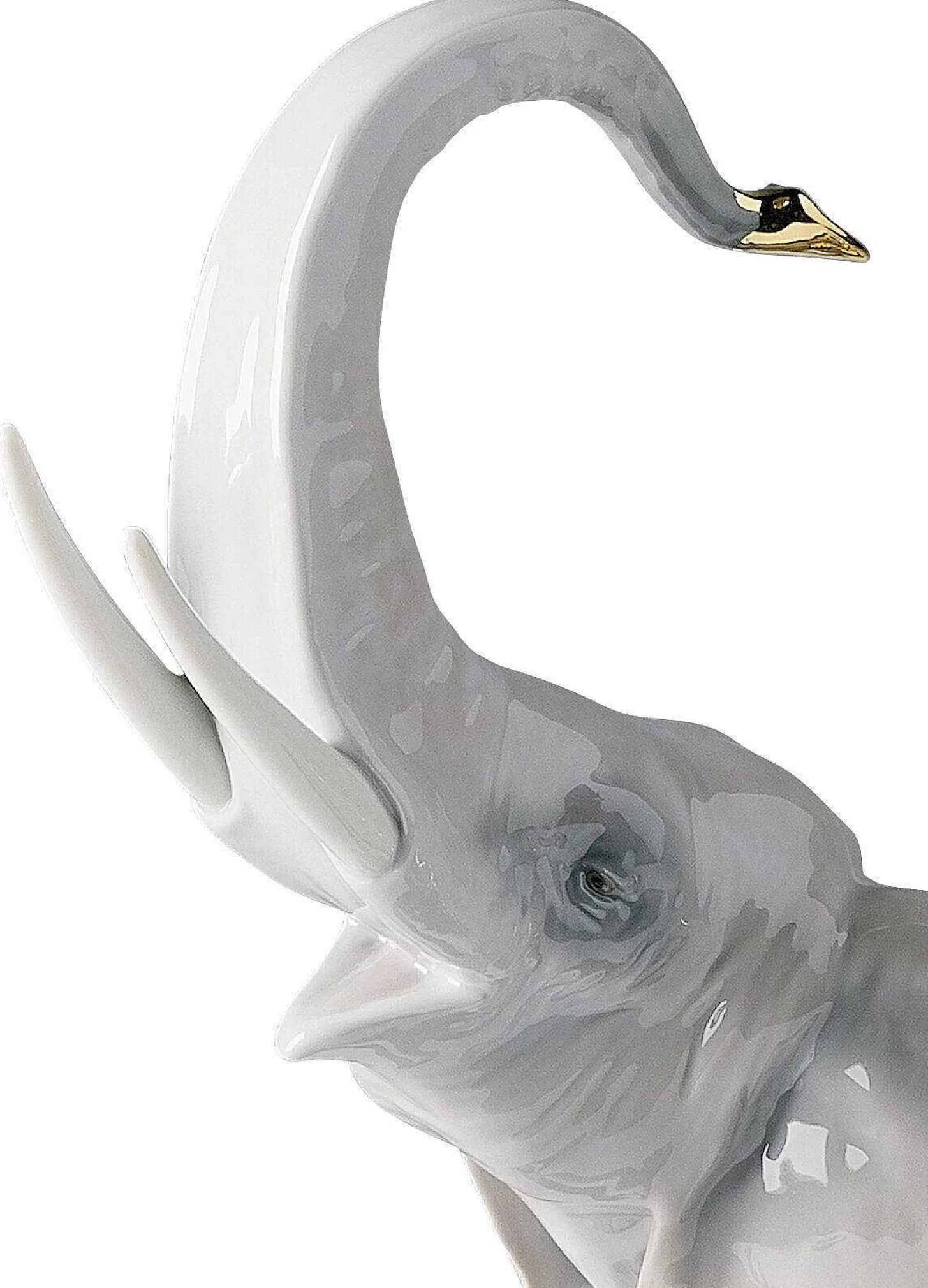 Lladró Celebration Elephants On Black Rock Figurine^ Design
