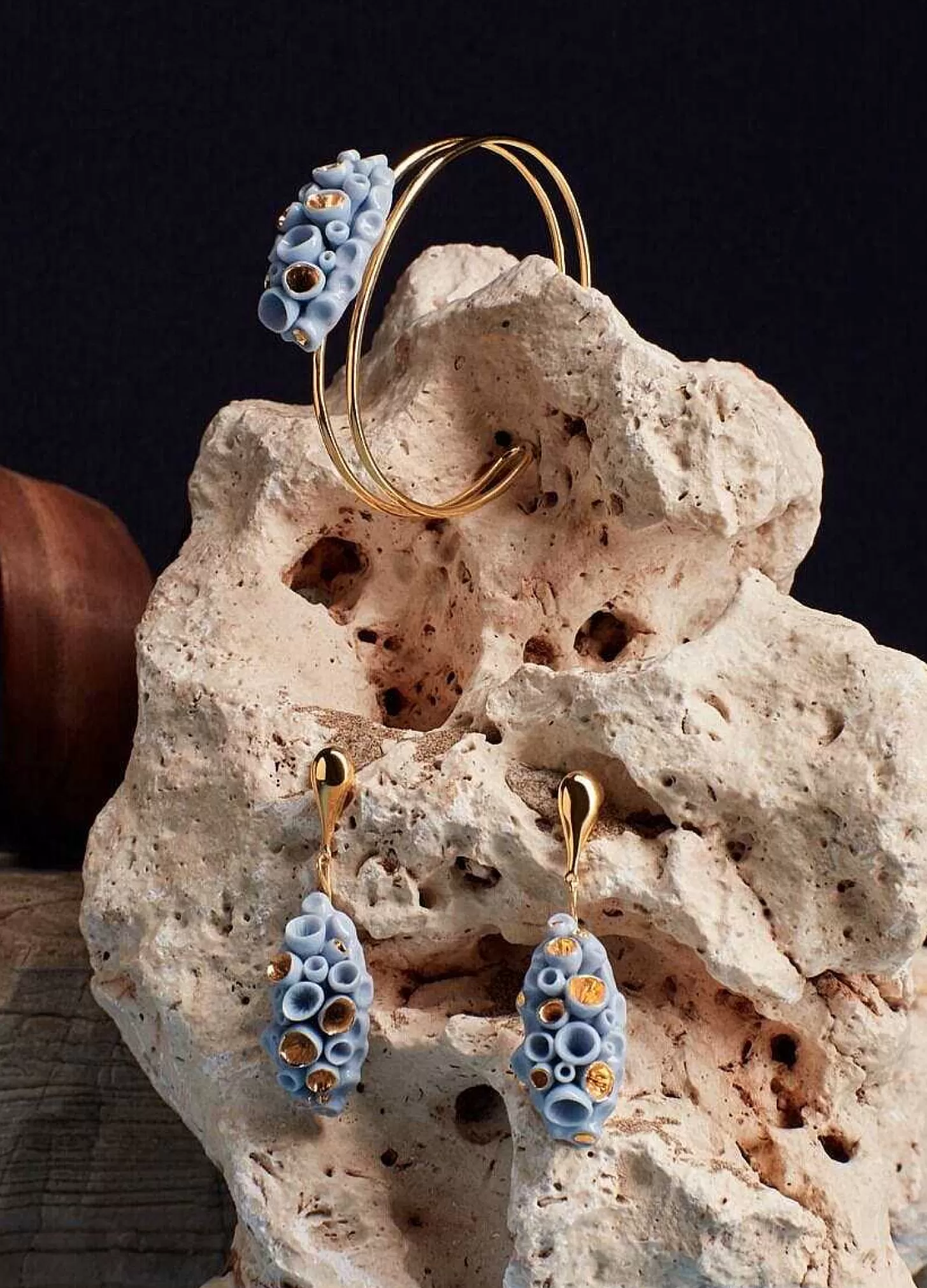 Lladró Coral Blue Reef Metal Bracelet^ Jewelry
