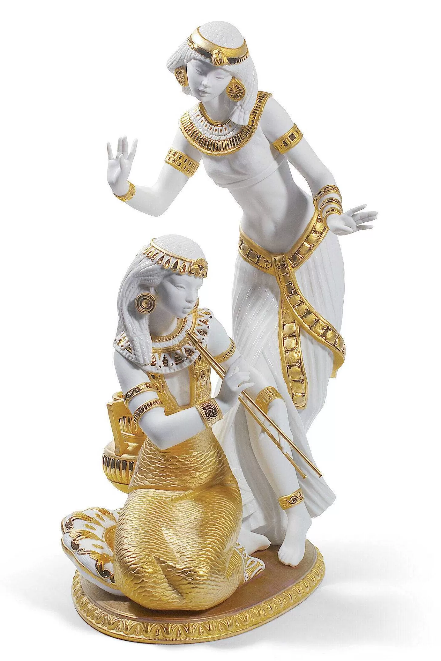 Lladró Dancers From The Nile Figurine. Golden Lustre. Limited Edition^ Women