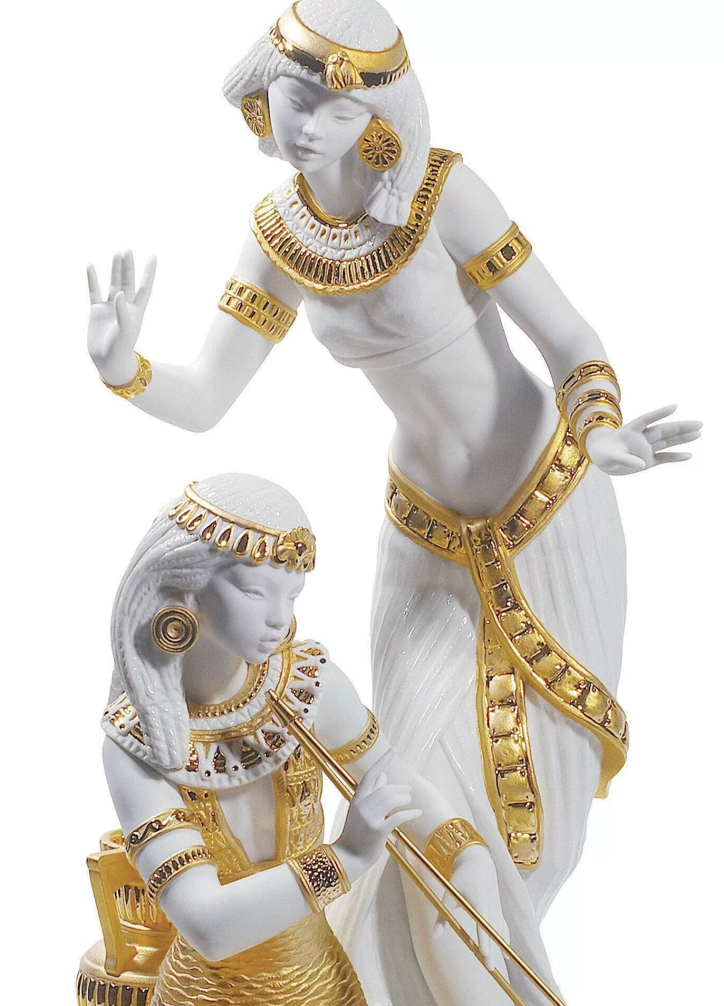 Lladró Dancers From The Nile Figurine. Golden Lustre. Limited Edition^ Women