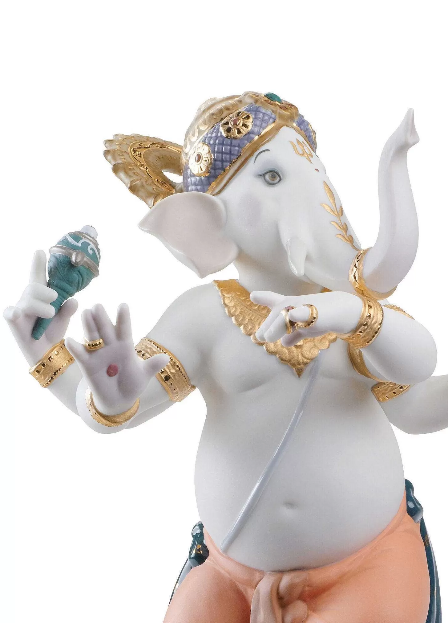 Lladró Dancing Ganesha Figurine. Limited Edition^ Hinduism