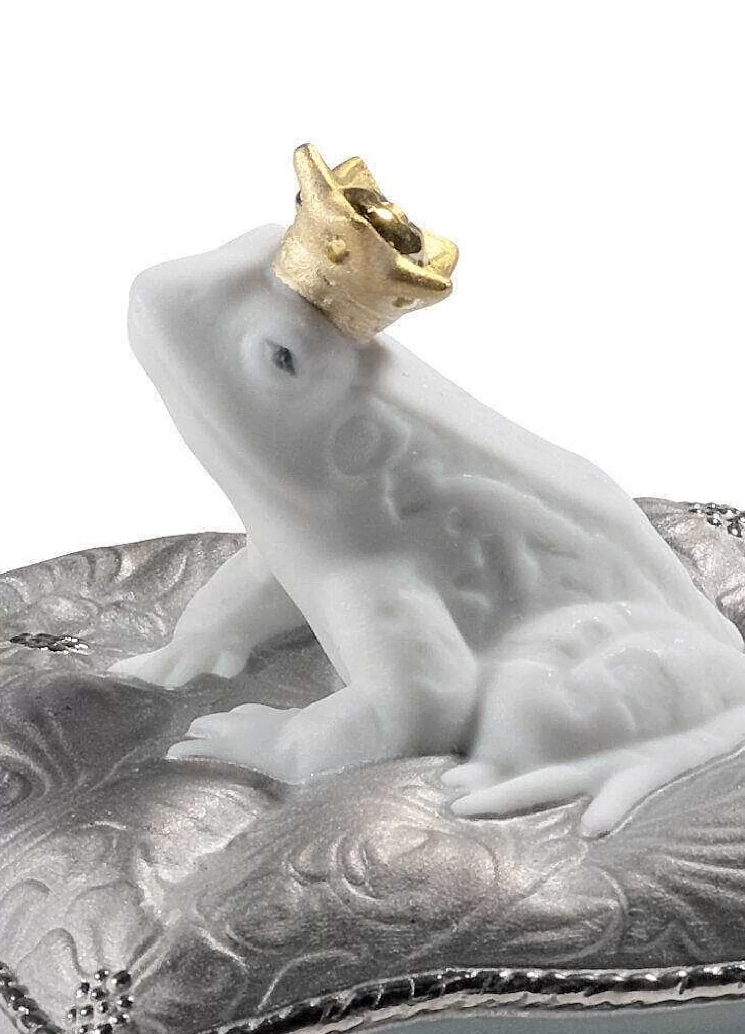 Lladró Enchanted Prince Frog Figurine. Golden Lustre^ Children