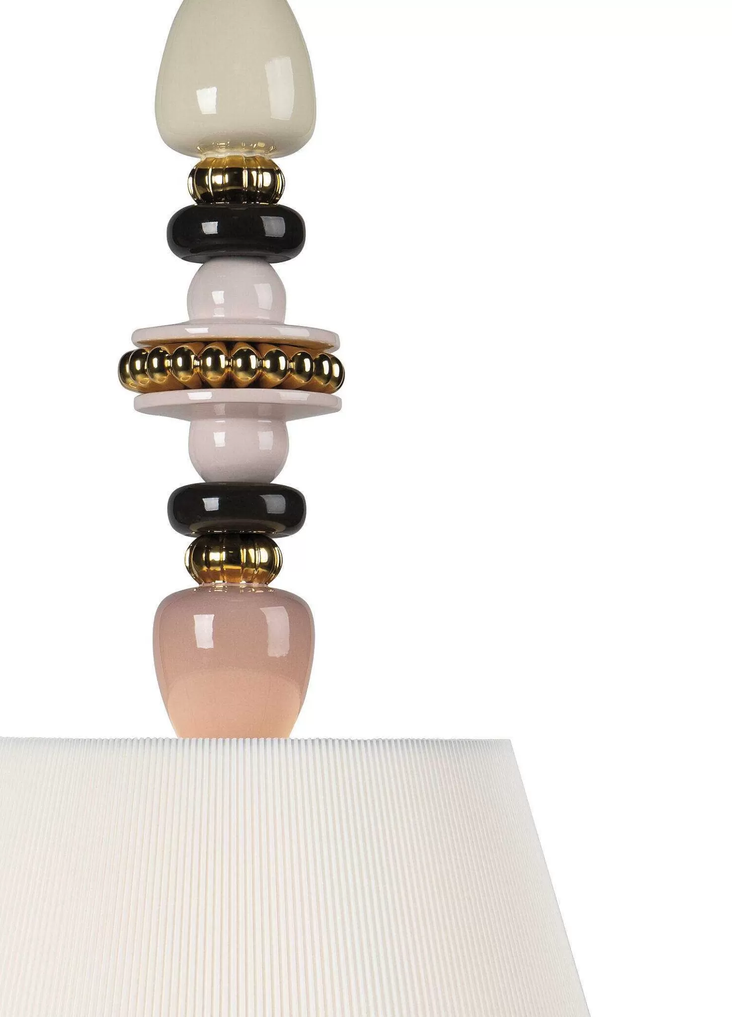 Lladró Firefly Ceiling Lamp. Pink And Golden Luster. (Us)^ Lighting