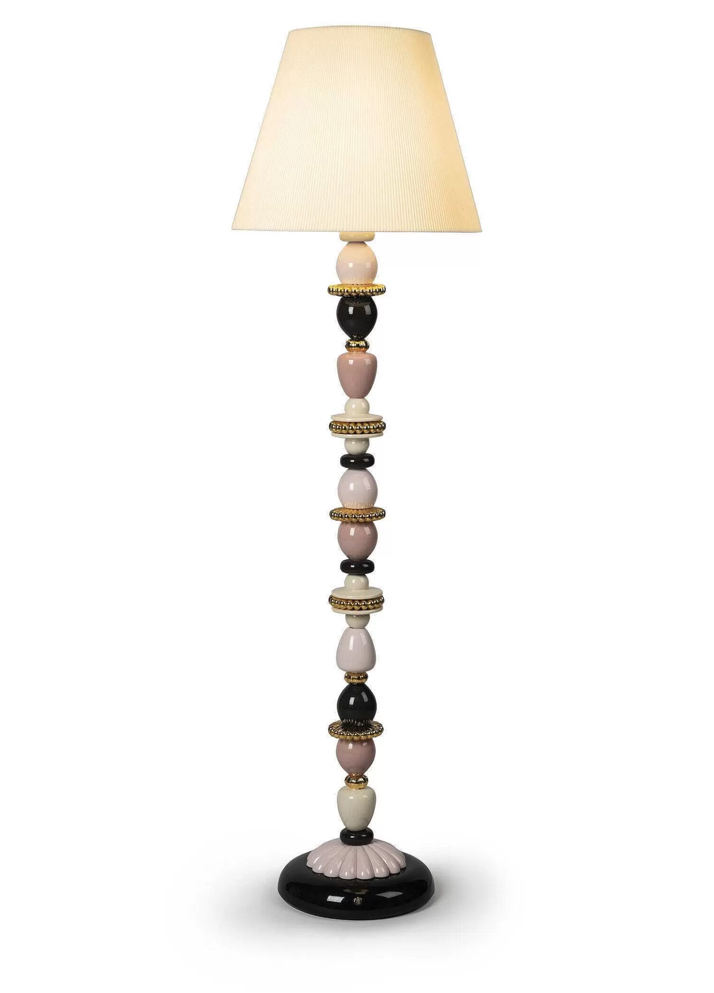 Lladró Firefly Floor Lamp. Pink And Golden Luster. (Us)^ Lighting