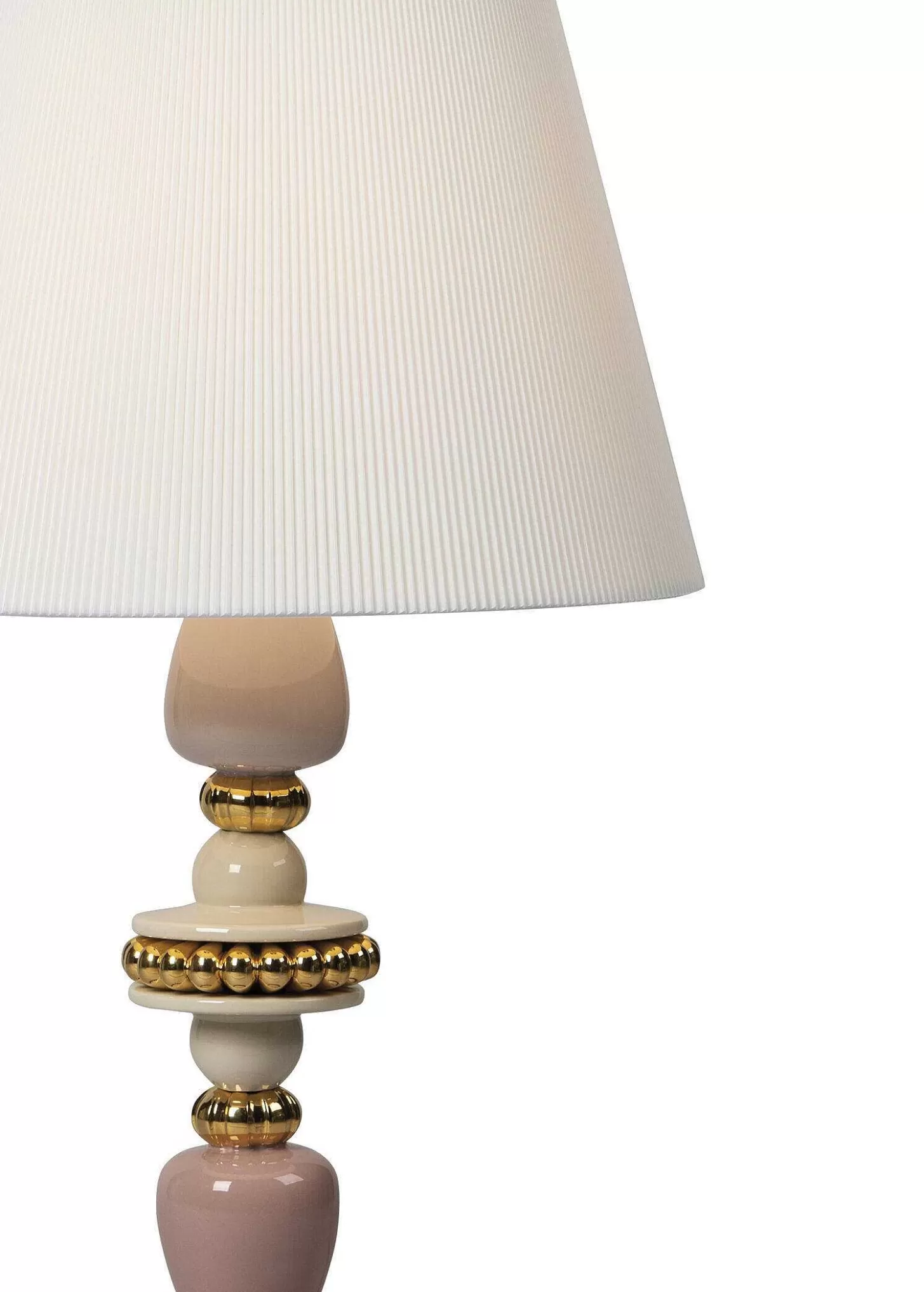 Lladró Firefly Table Lamp. Pink And Golden Luster. (Us)^ Lighting