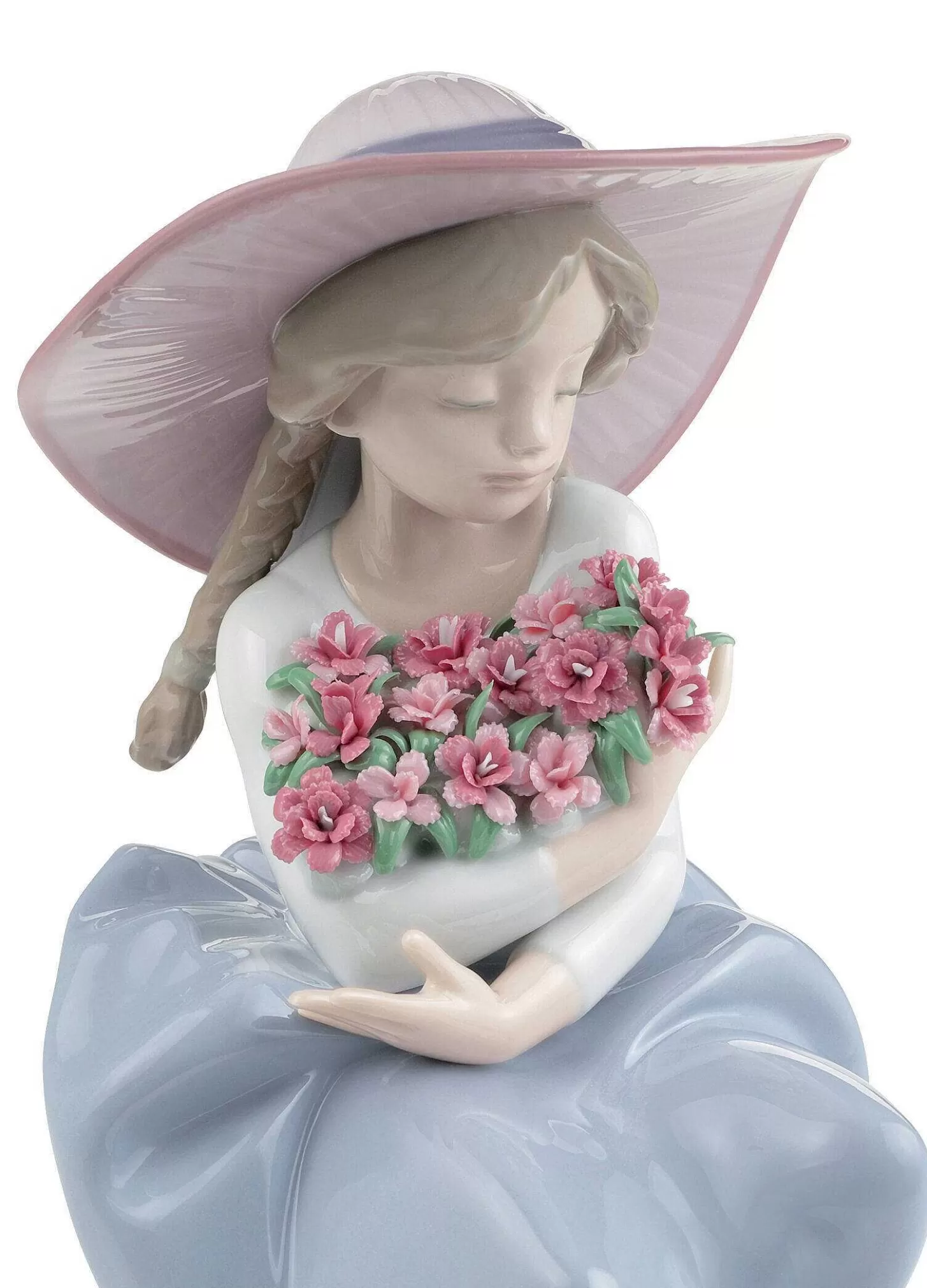 Lladró Fragrant Bouquet Girl With Carnations Figurine^ Children