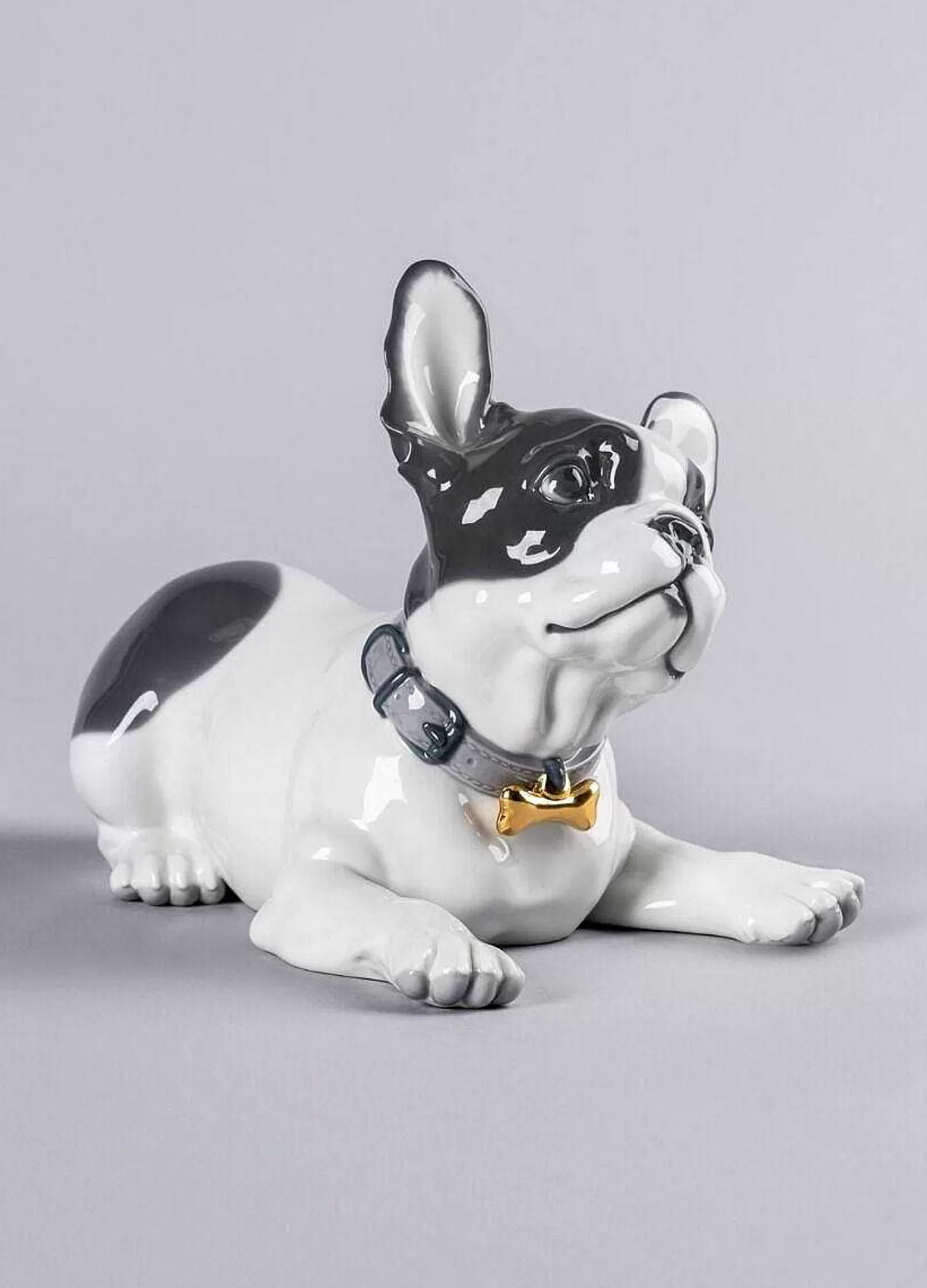 Lladró French Bulldog With Macarons Dog Figurine^ Gifts