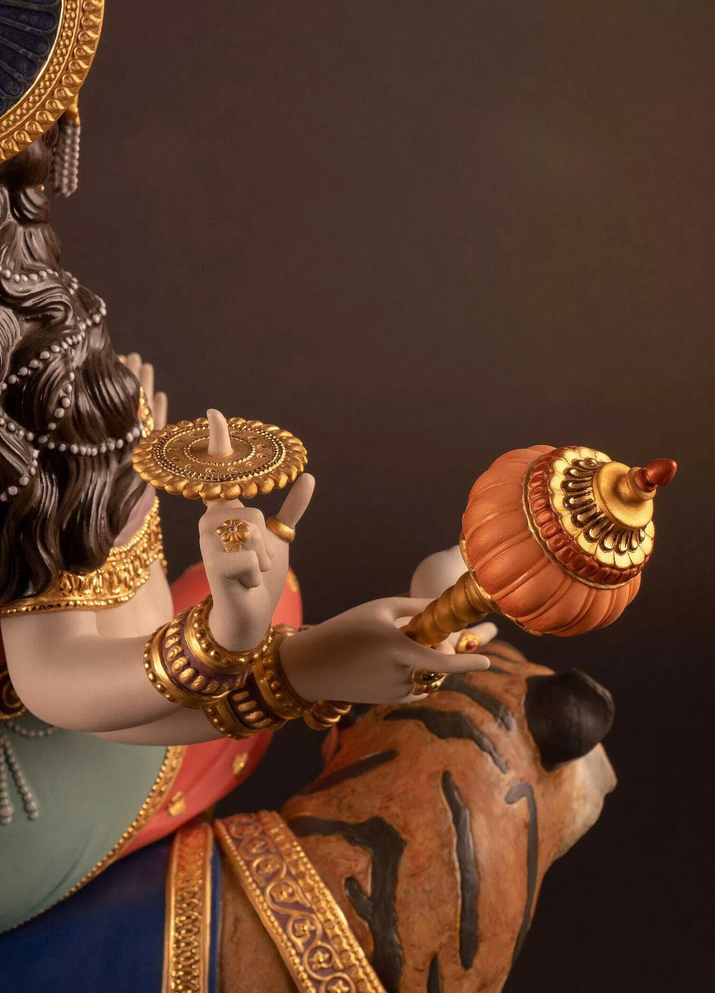 Lladró Goddess Durga Sculpture. Limited Edition^ High Porcelain