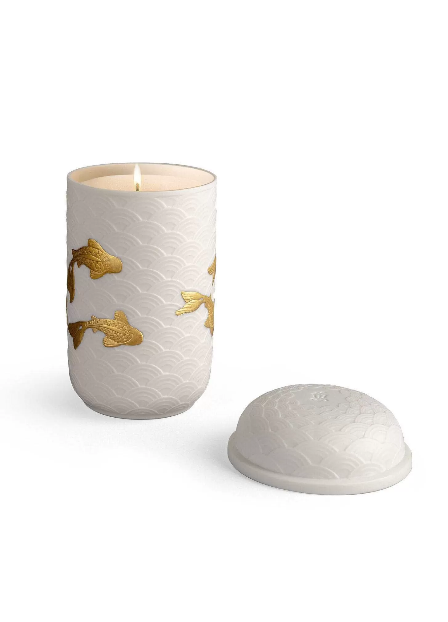 Lladró Golden Kois Candle. A Secret Orient Scent^ Koi