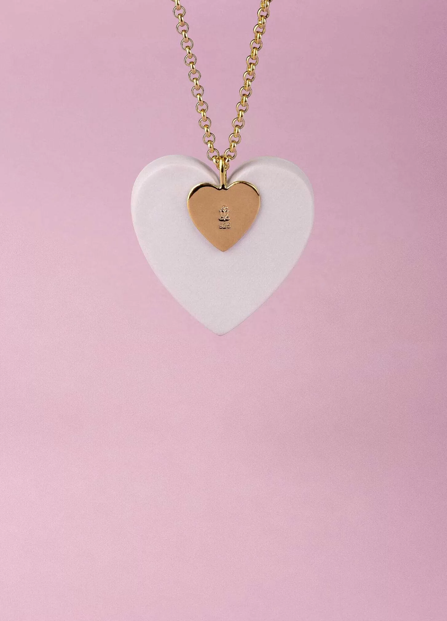 Lladró Hearts Pendant. Violet & Red^ Jewelry