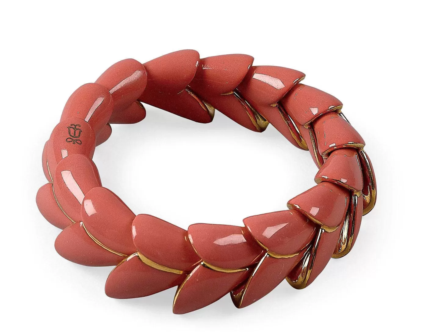 Lladró Heliconia Bracelet. Coral^ Jewelry