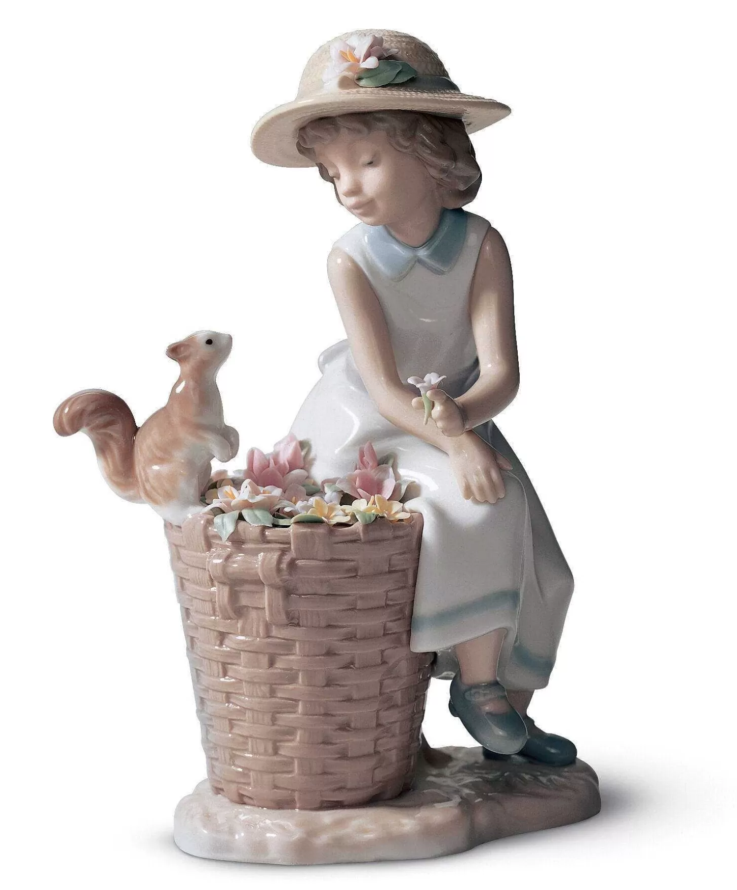 Lladró Hello Little Squirrel! Girl Figurine^ Children