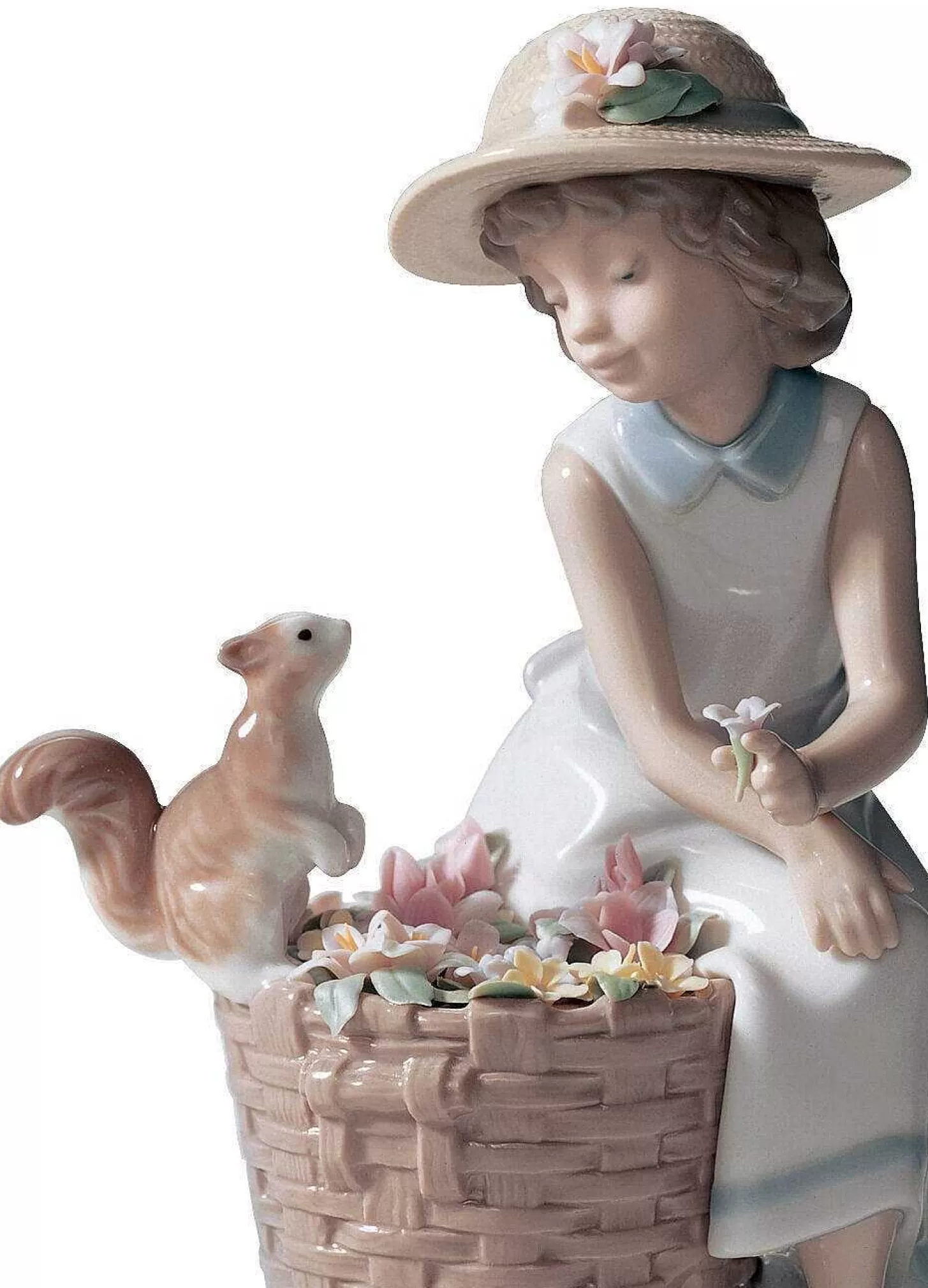 Lladró Hello Little Squirrel! Girl Figurine^ Children