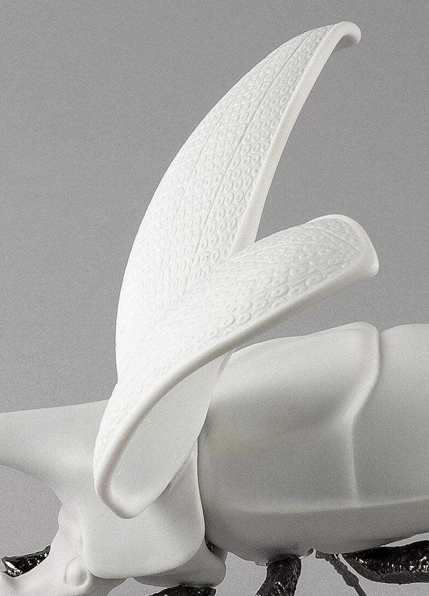 Lladró Hercules Beetle Figurine. Matte White^ Design