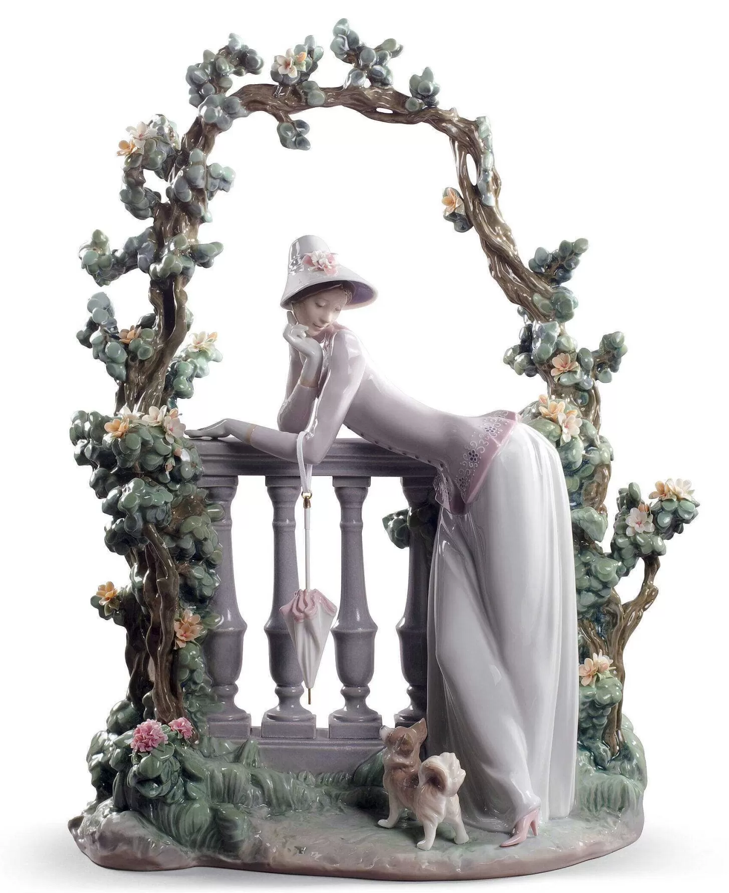Lladró In The Balustrade Woman Sculpture^ Heritage