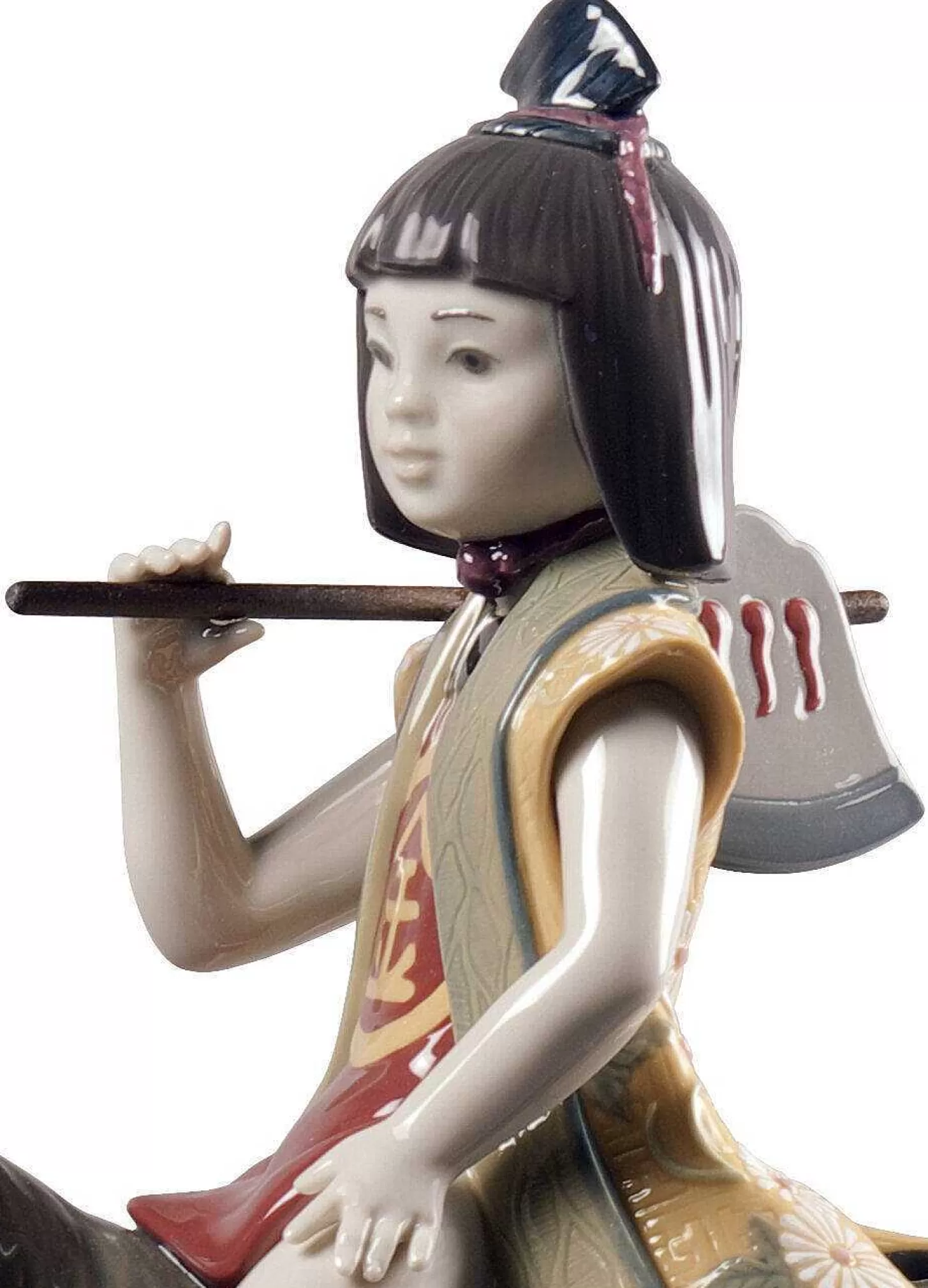 Lladró Kintaro And The Bear Figurine. Limited Edition^ Japanese Culture