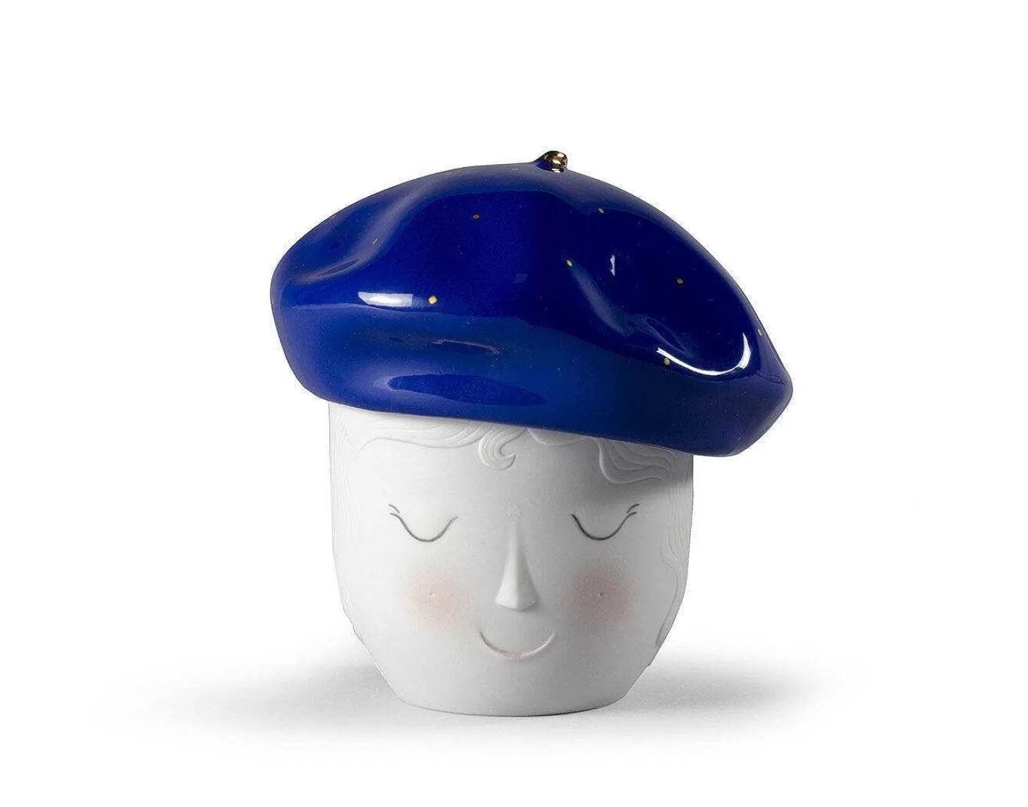 Lladró Lane Beret Box. Blue-Gold^ Lee & Lane