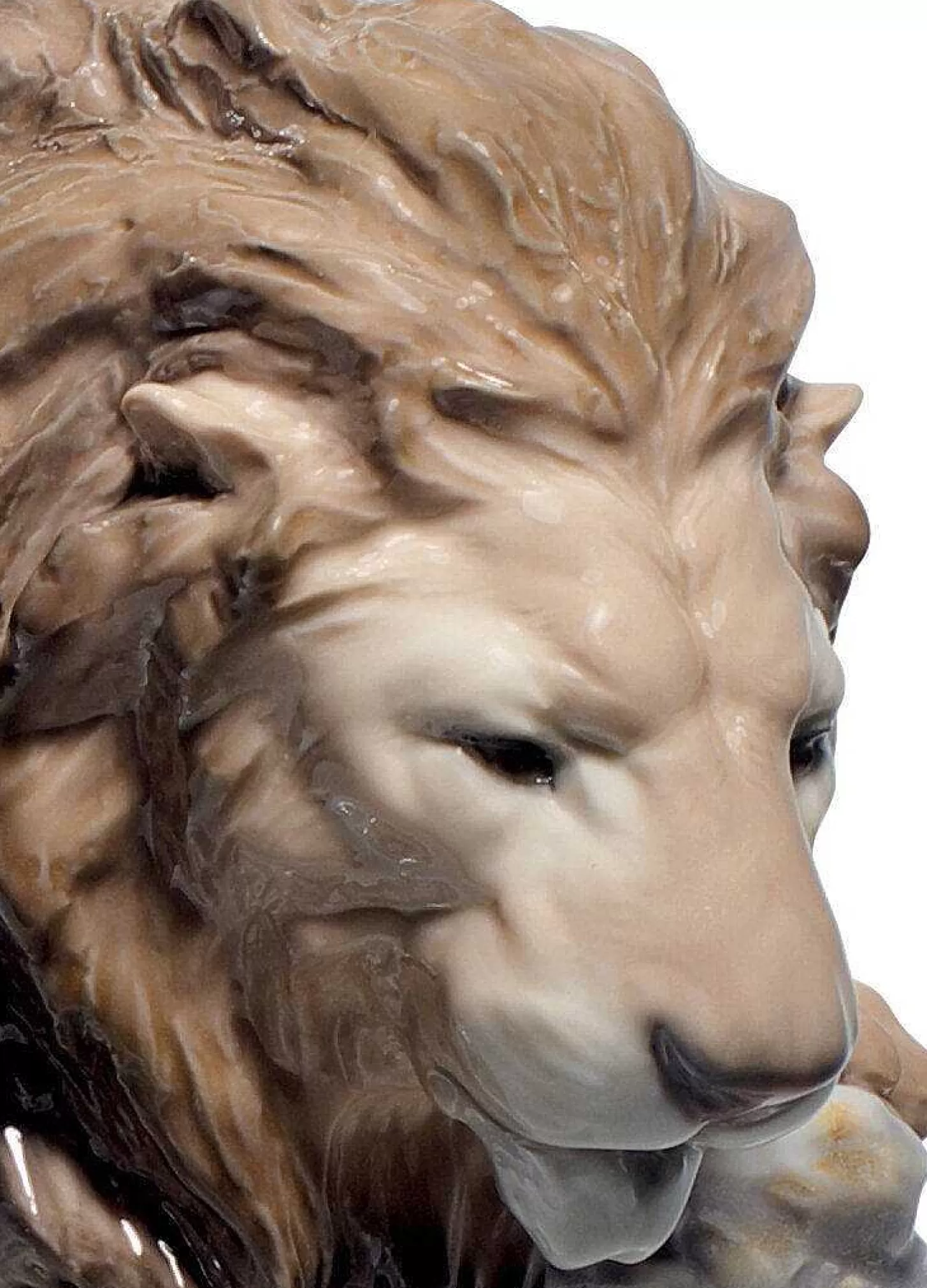 Lladró Lion Pouncing Figurine^ Animals