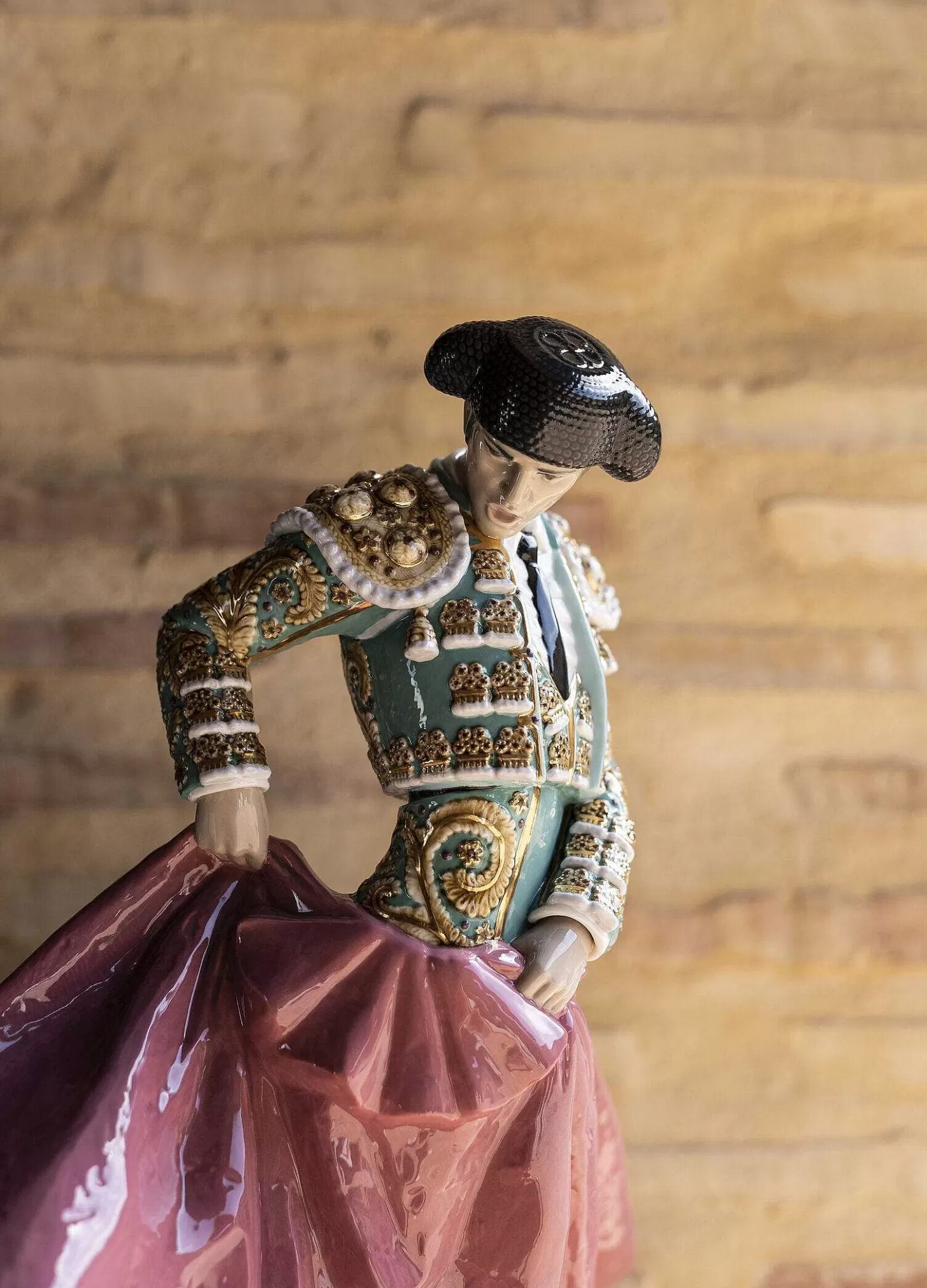 Lladró Matador Man Sculpture. Green Outfit. Limited Edition^ Spanish Culture