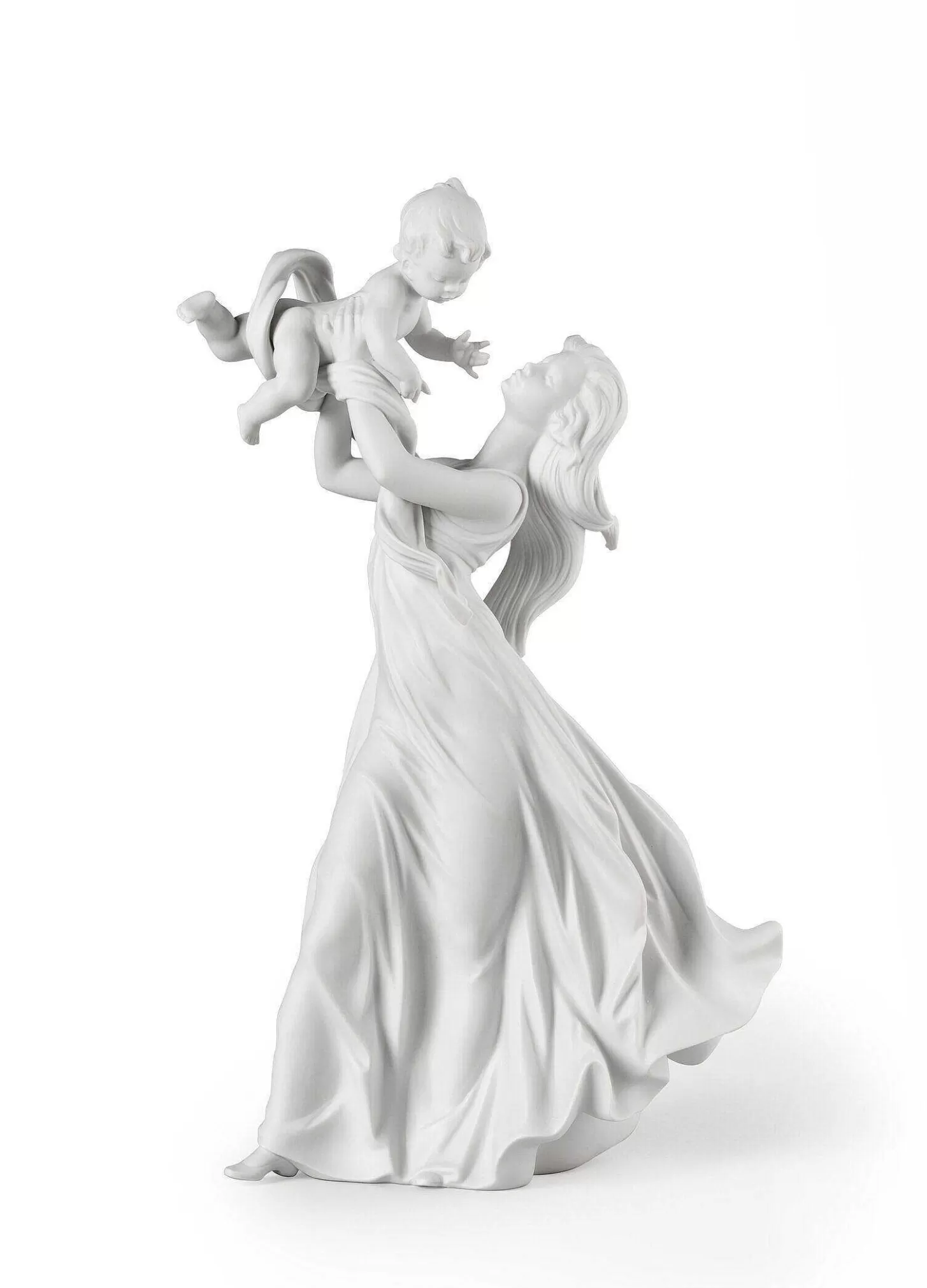 Lladró My Little Sweetie Mother Figurine. Matte White^ Heritage