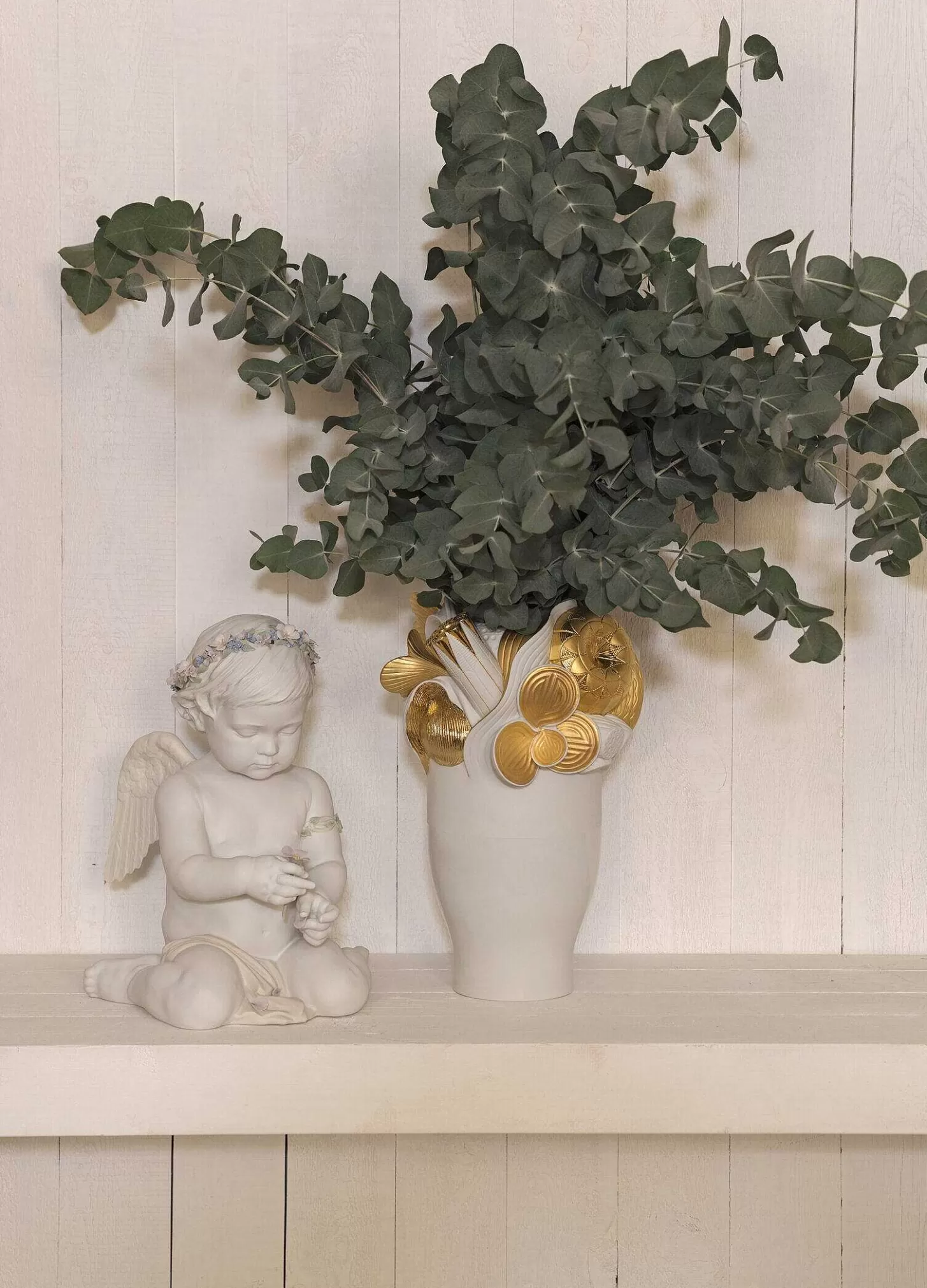 Lladró Naturofantastic Vase. Large Model. Golden Lustre^ Gifts