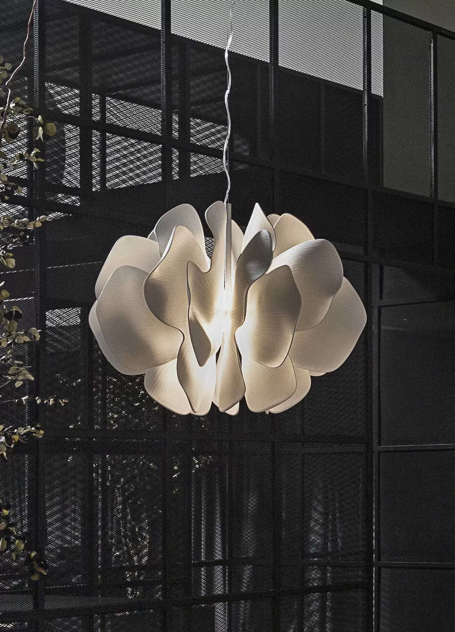 Lladró Nightbloom Hanging Lamp 40Cm. White. (Us)^ Lighting