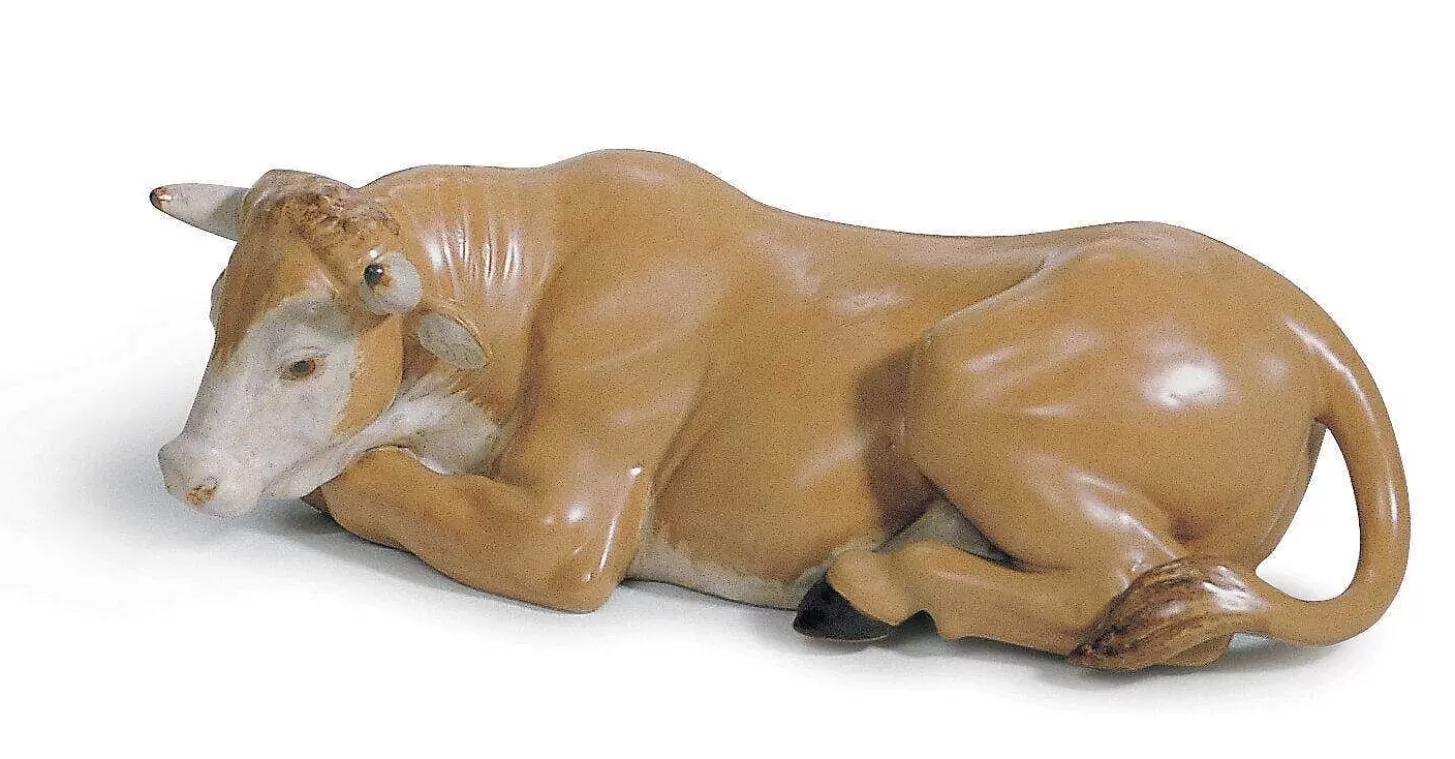 Lladró Ox Nativity Figurine. Gres^ Christianity