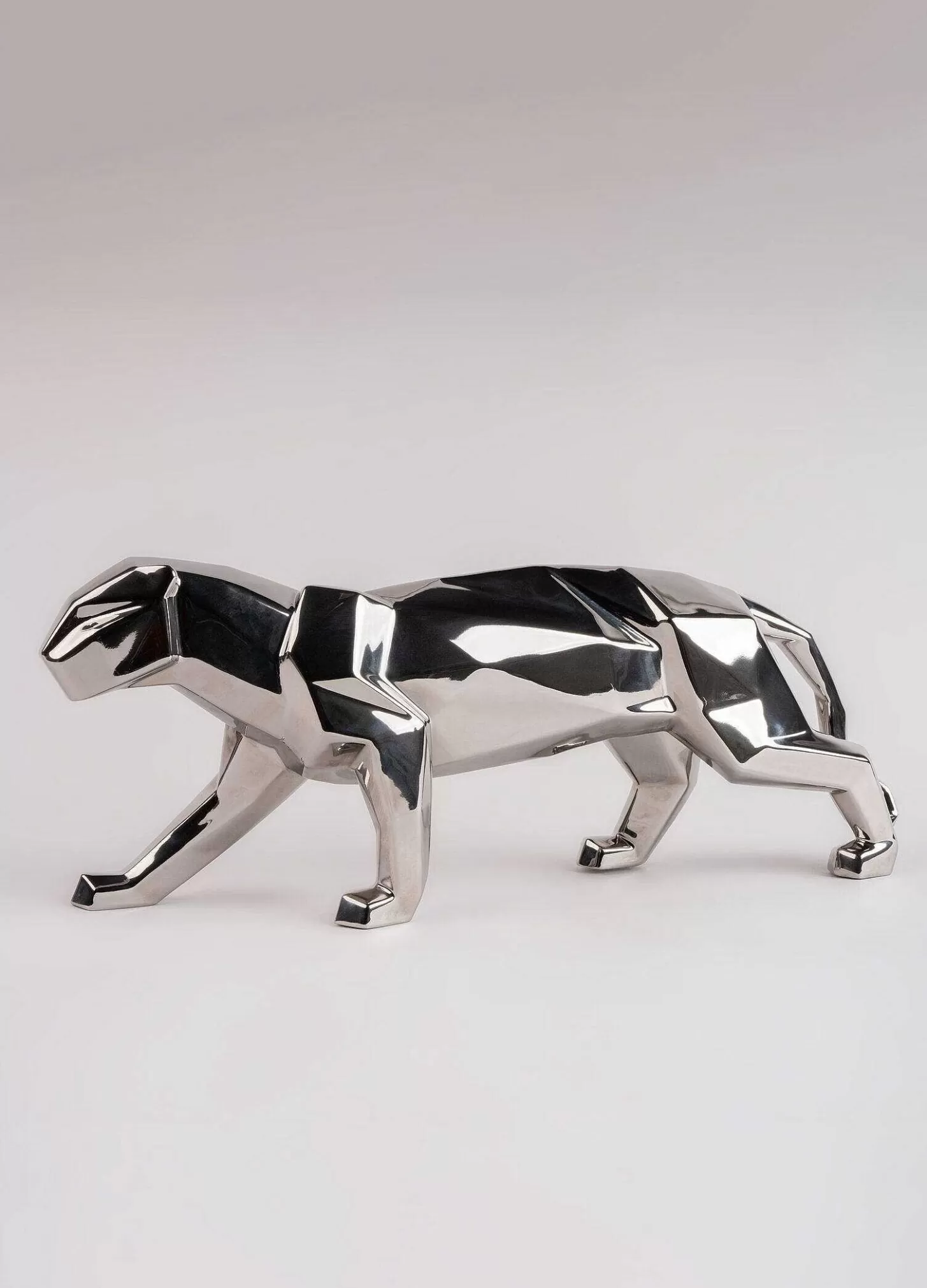 Lladró Panther (Silver) Sculpture^ Gifts
