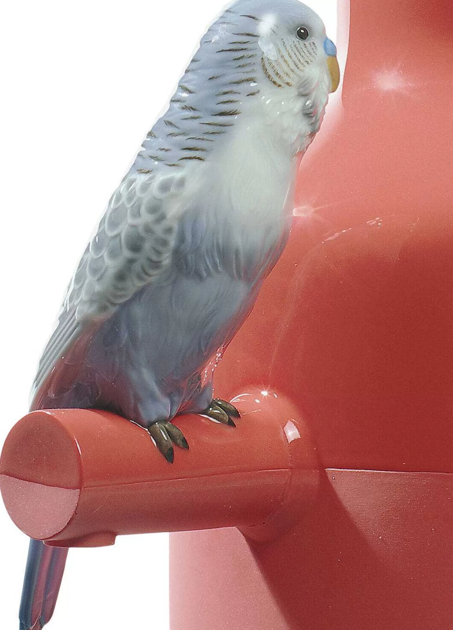 Lladró Parrot Parade Vase. Coral^ Design