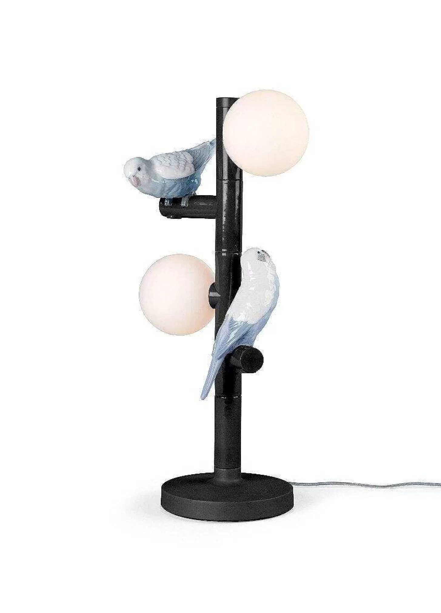Lladró Parrot Table Lamp. Black (Us)^ The Parrot Party