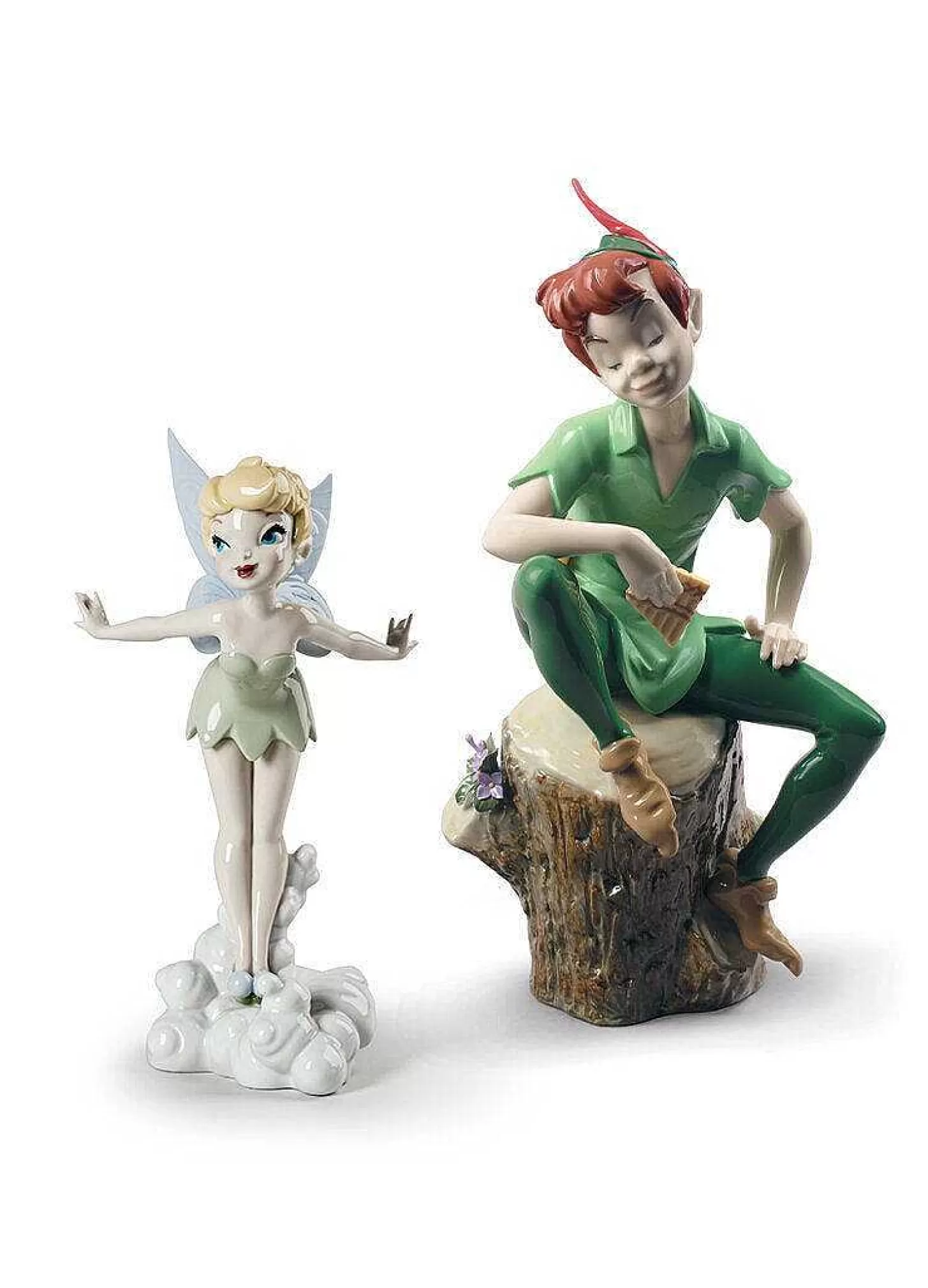 Lladró Peter Pan And Tinkerbell Set^ Disney
