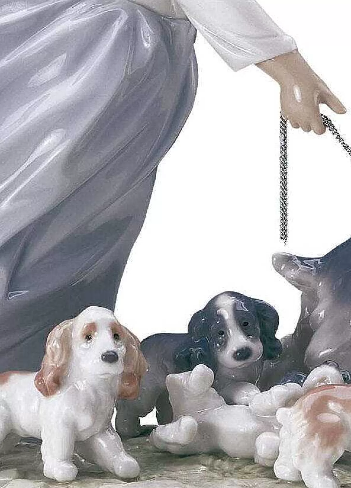 Lladró Puppy Parade Girl With Dogs Figurine^ Children