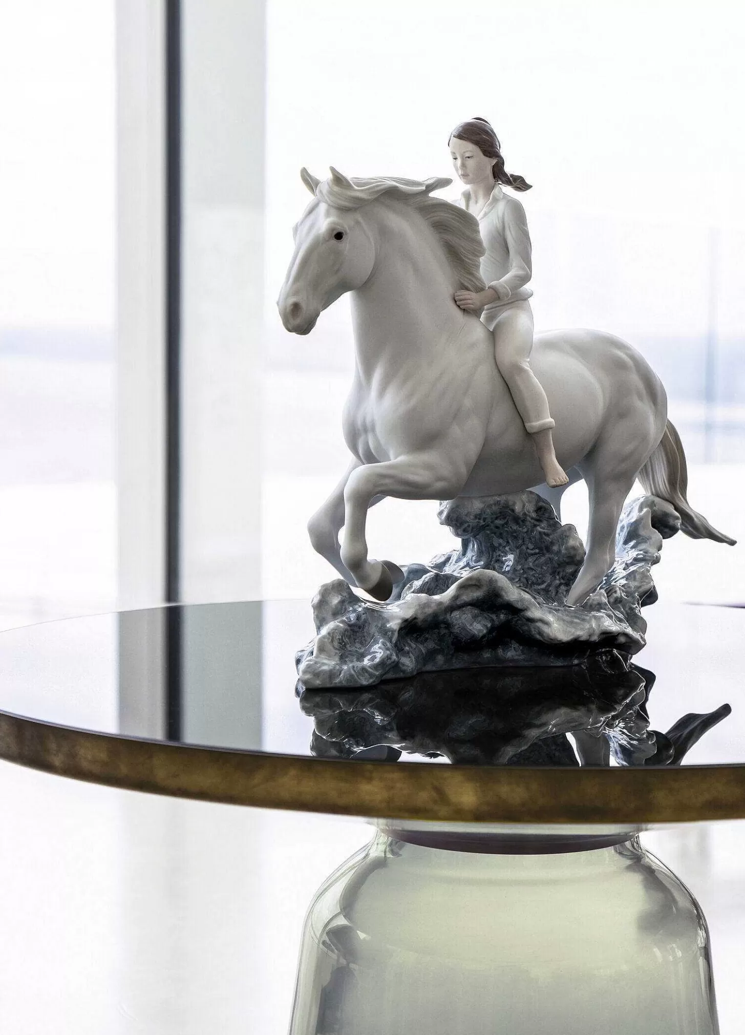 Lladró Riding Her Horse On The Seashore Horse & Woman Figurine^ Women