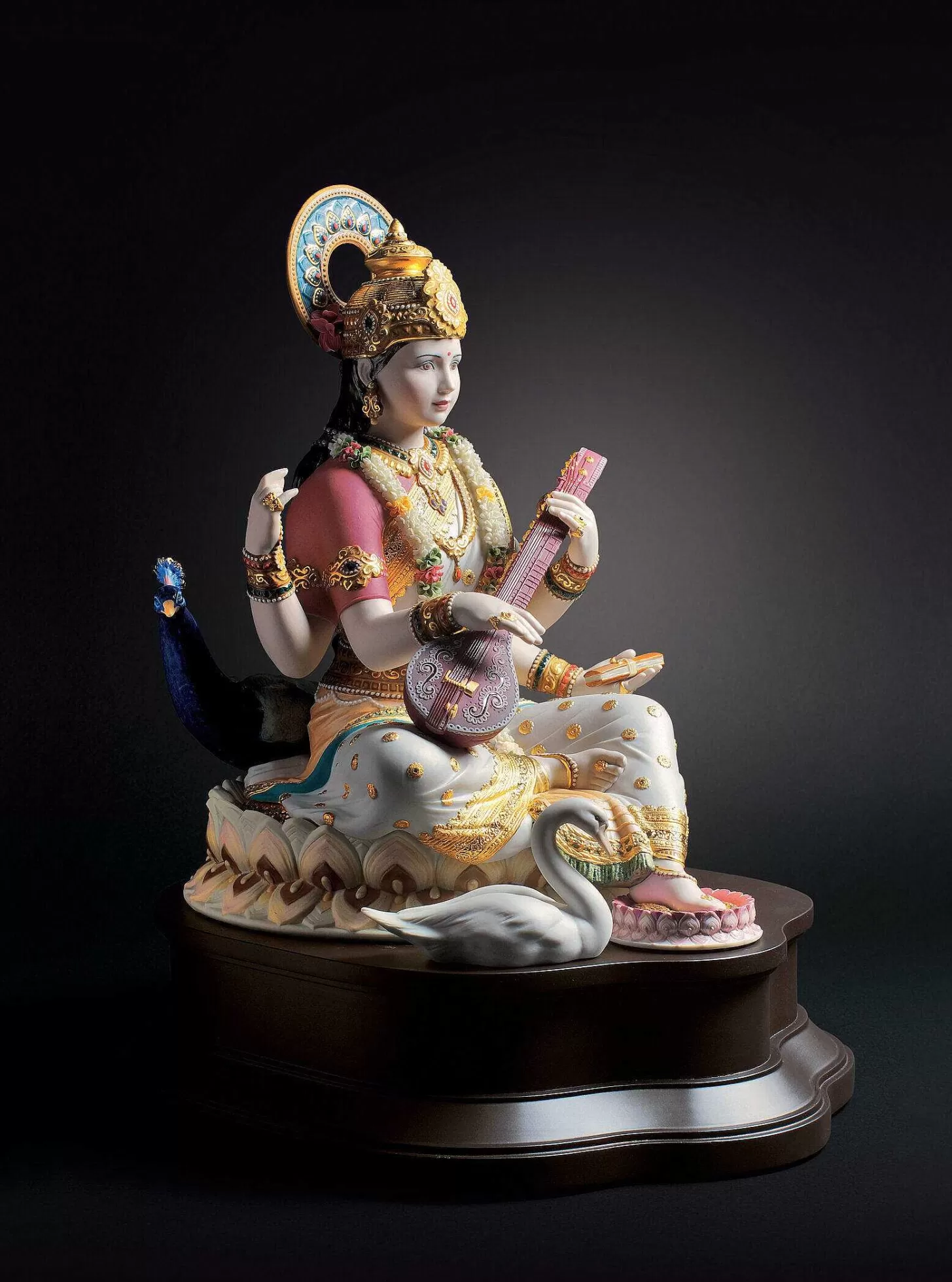 Lladró Saraswati Sculpture. Limited Edition^ Saraswati
