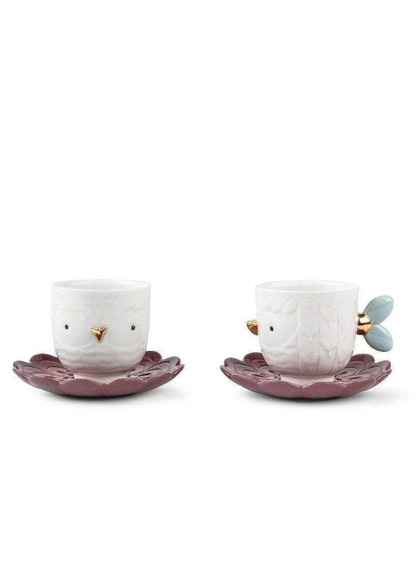 Lladró Set Of 2 Cups And Saucers Kawki^ Design
