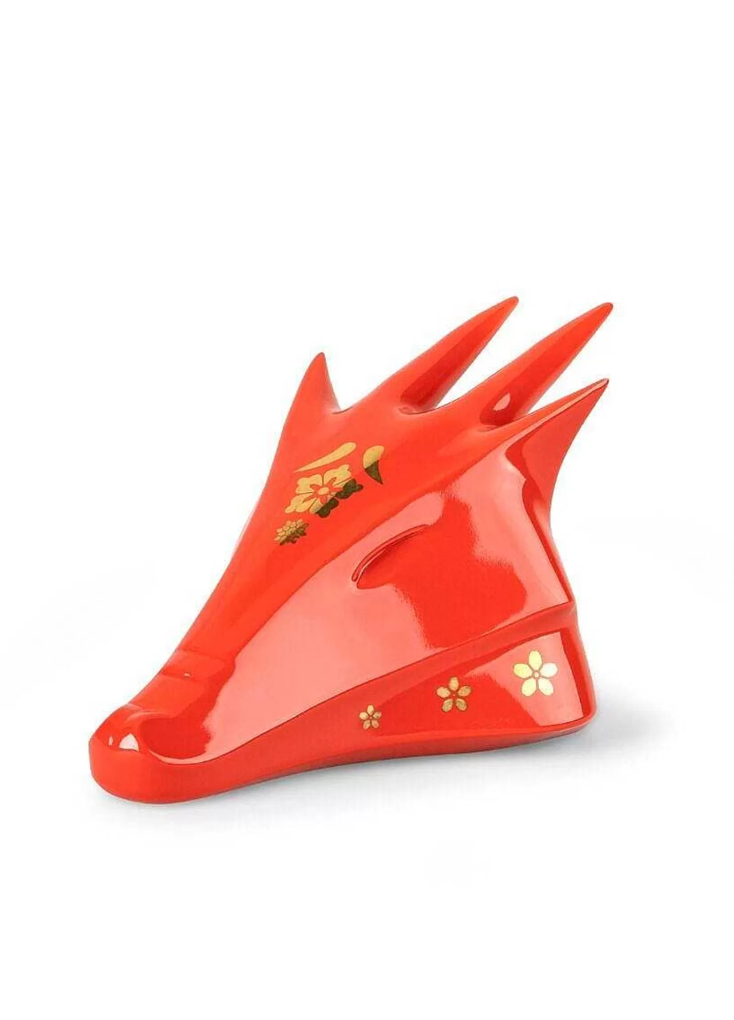 Lladró The Dragon Sculpture. Red - Gold^ Design