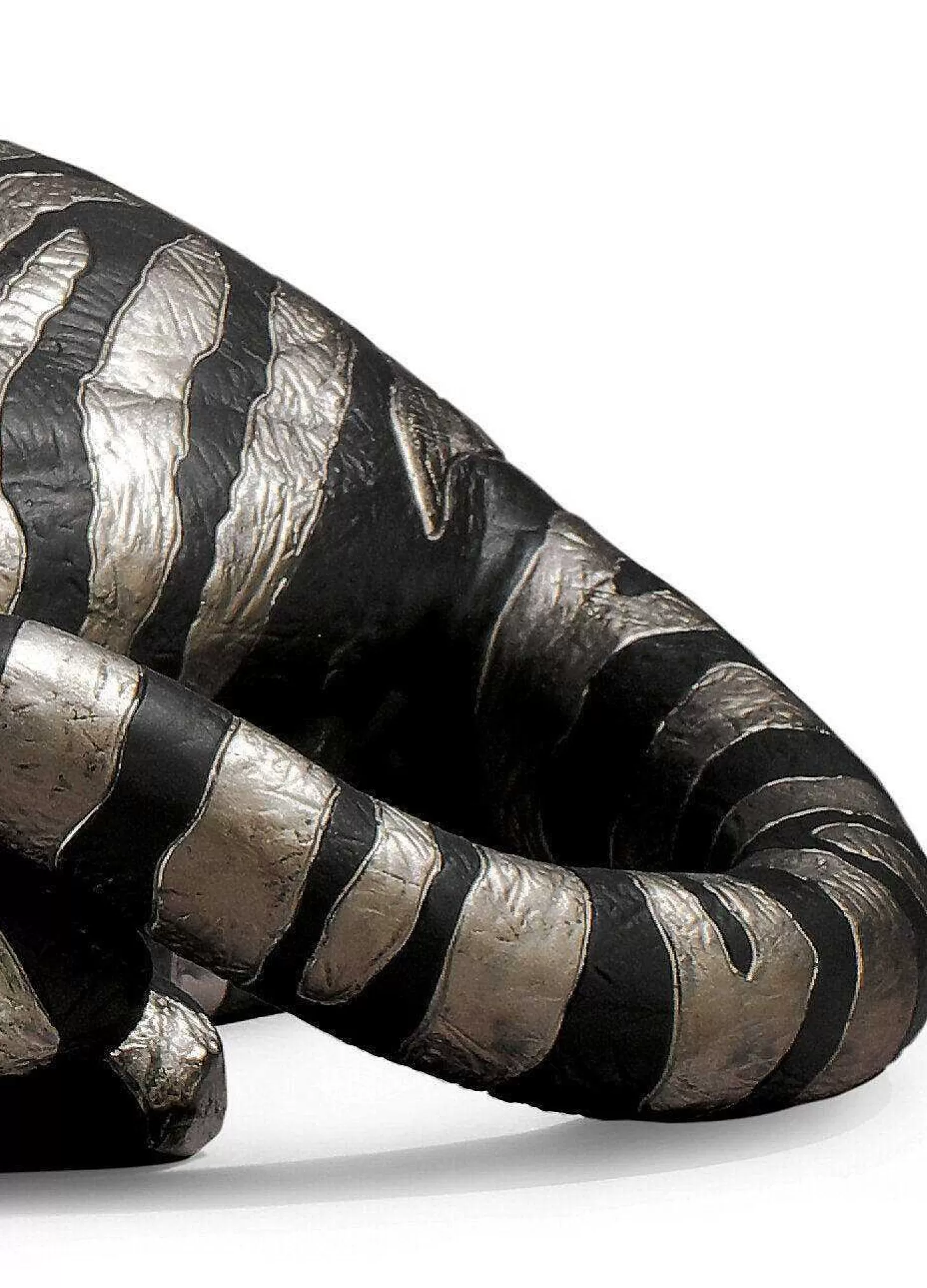 Lladró Tiger Figurine. Silver Lustre And Black^ Animals