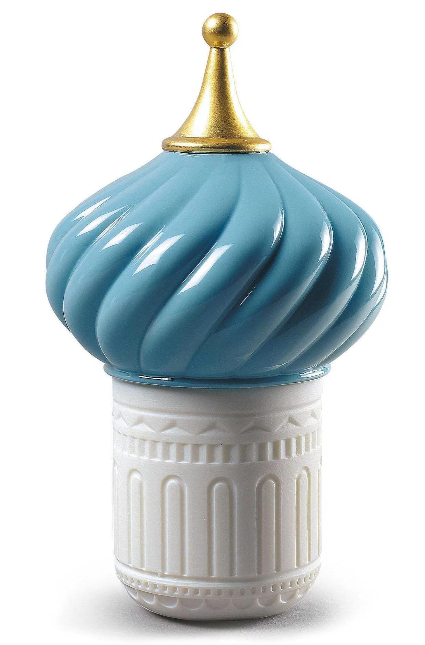 Lladró Turquoise Spire Candle 1001 Lights. Unbreakable Spirit Scent^ Light & Scent