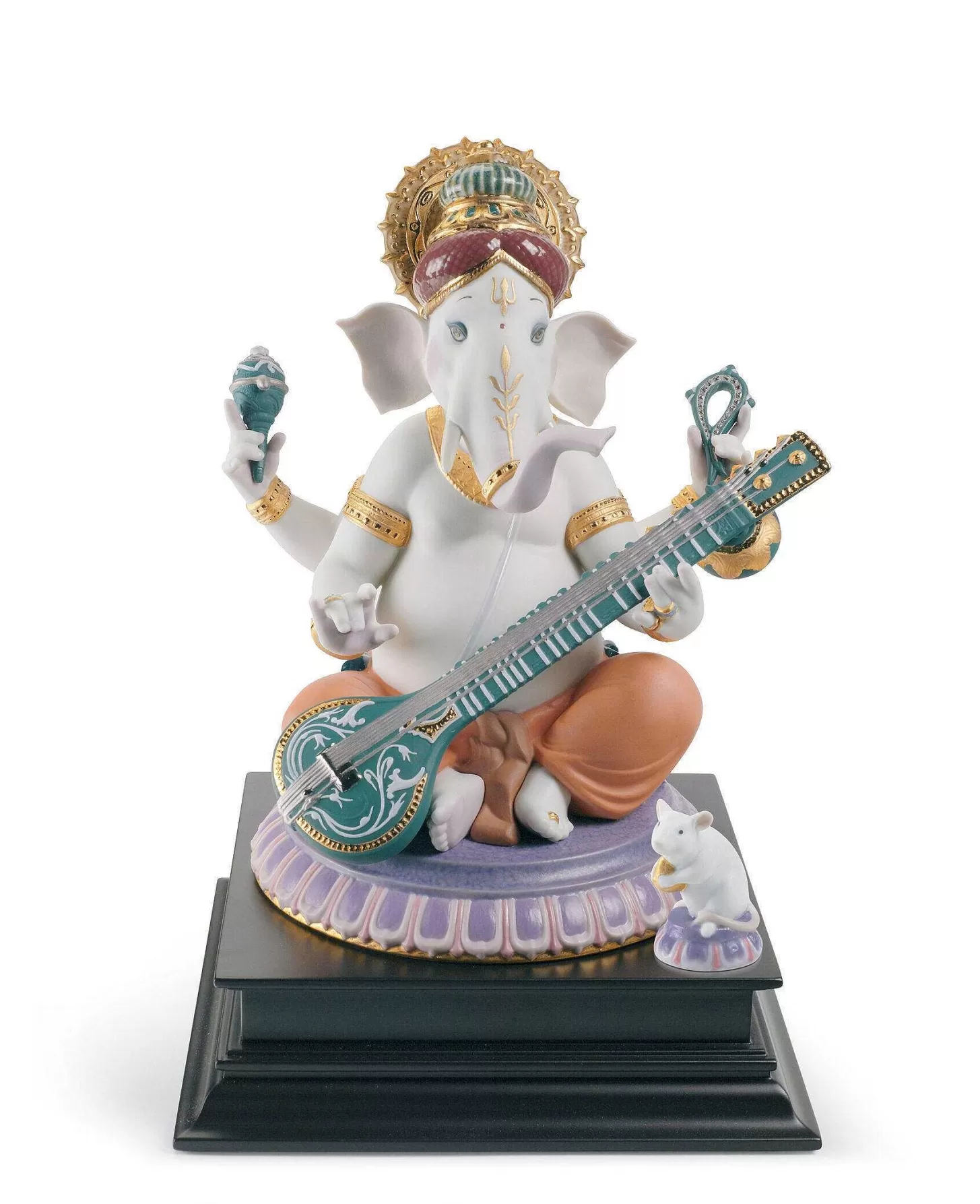 Lladró Veena Ganesha Figurine. Limited Edition^ Hinduism