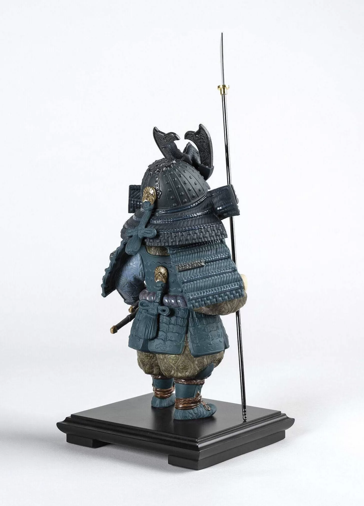 Lladró Warrior Boy Figurine. Blue^ Japanese Culture