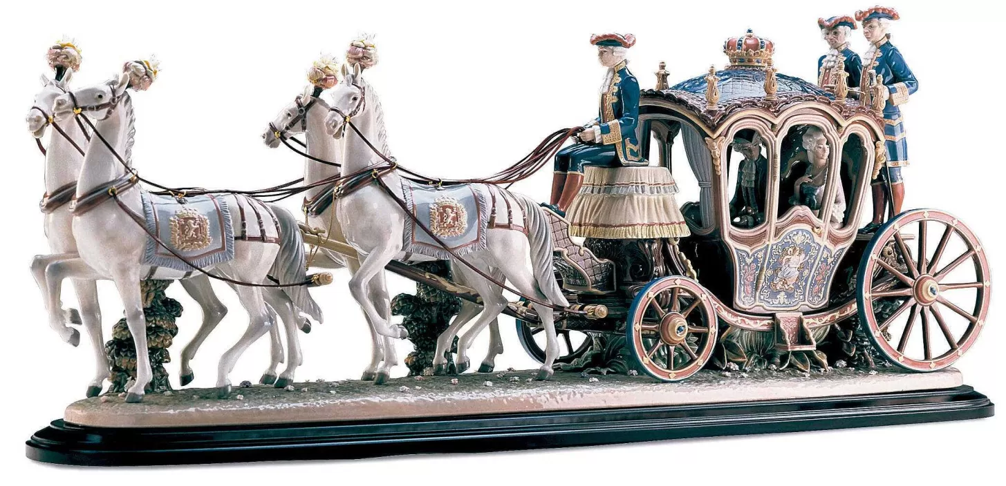 Lladró Xviiith Century Coach Sculpture. Limited Edition^ High Porcelain