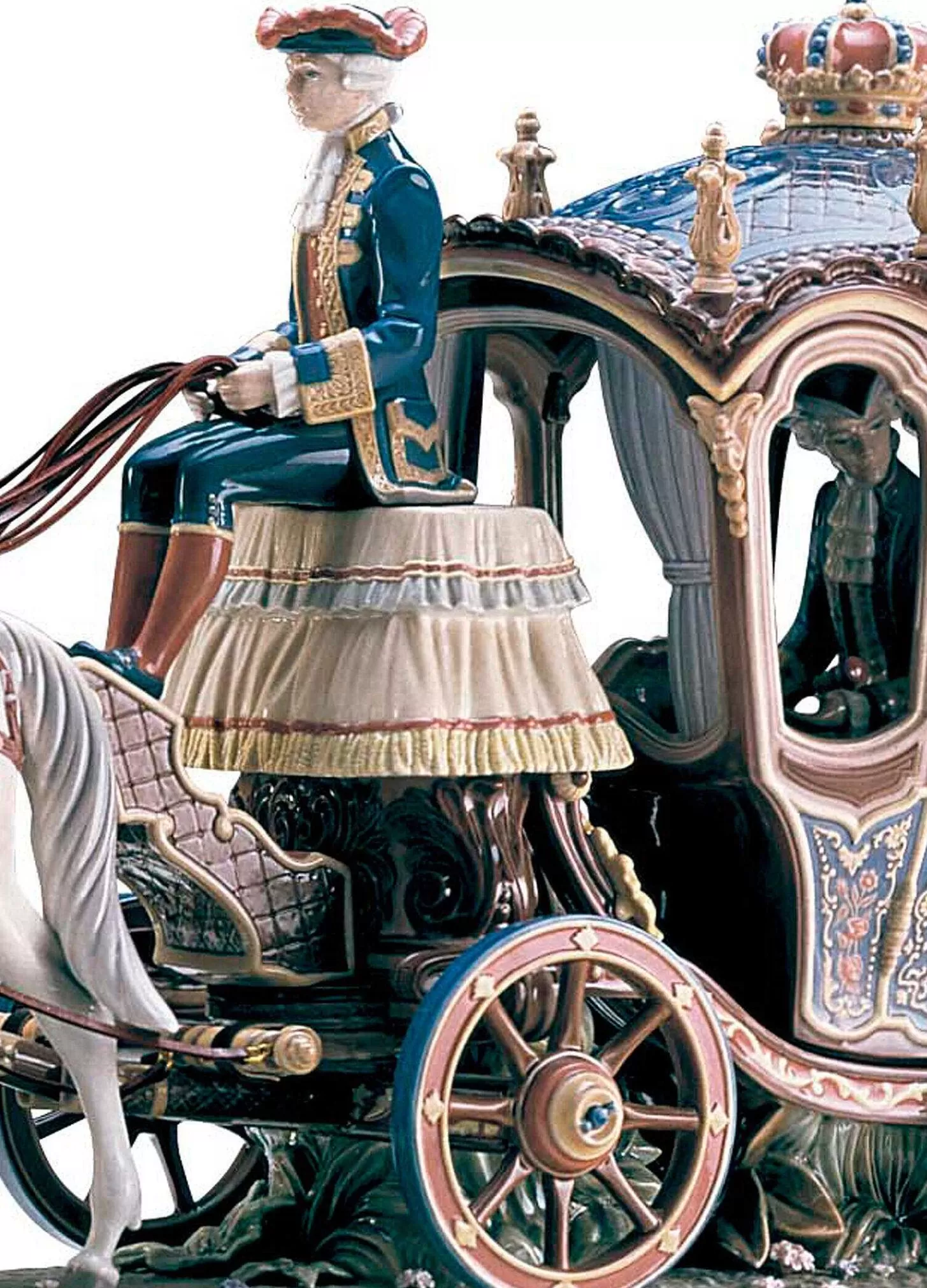 Lladró Xviiith Century Coach Sculpture. Limited Edition^ High Porcelain